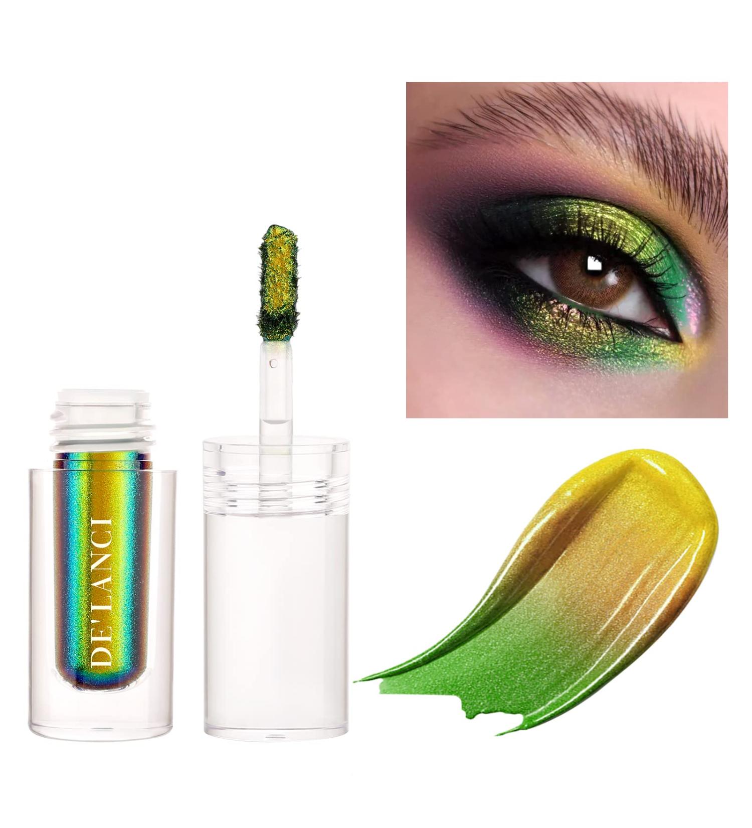 Multichrome Metallic Liquid Eyeshadow - Waterproof High Pigmented Color Shift Green Gold Blue Yellow - Longlasting Sparkle Glitter Shadows - Buy Online on GoSupps.com