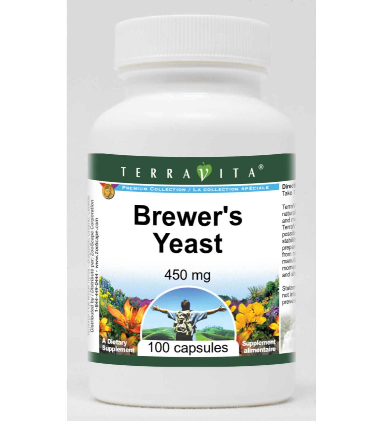 Brewer's Yeast - 450 mg (100 Capsules ZIN: 512857) - Buy Online on GoSupps.com