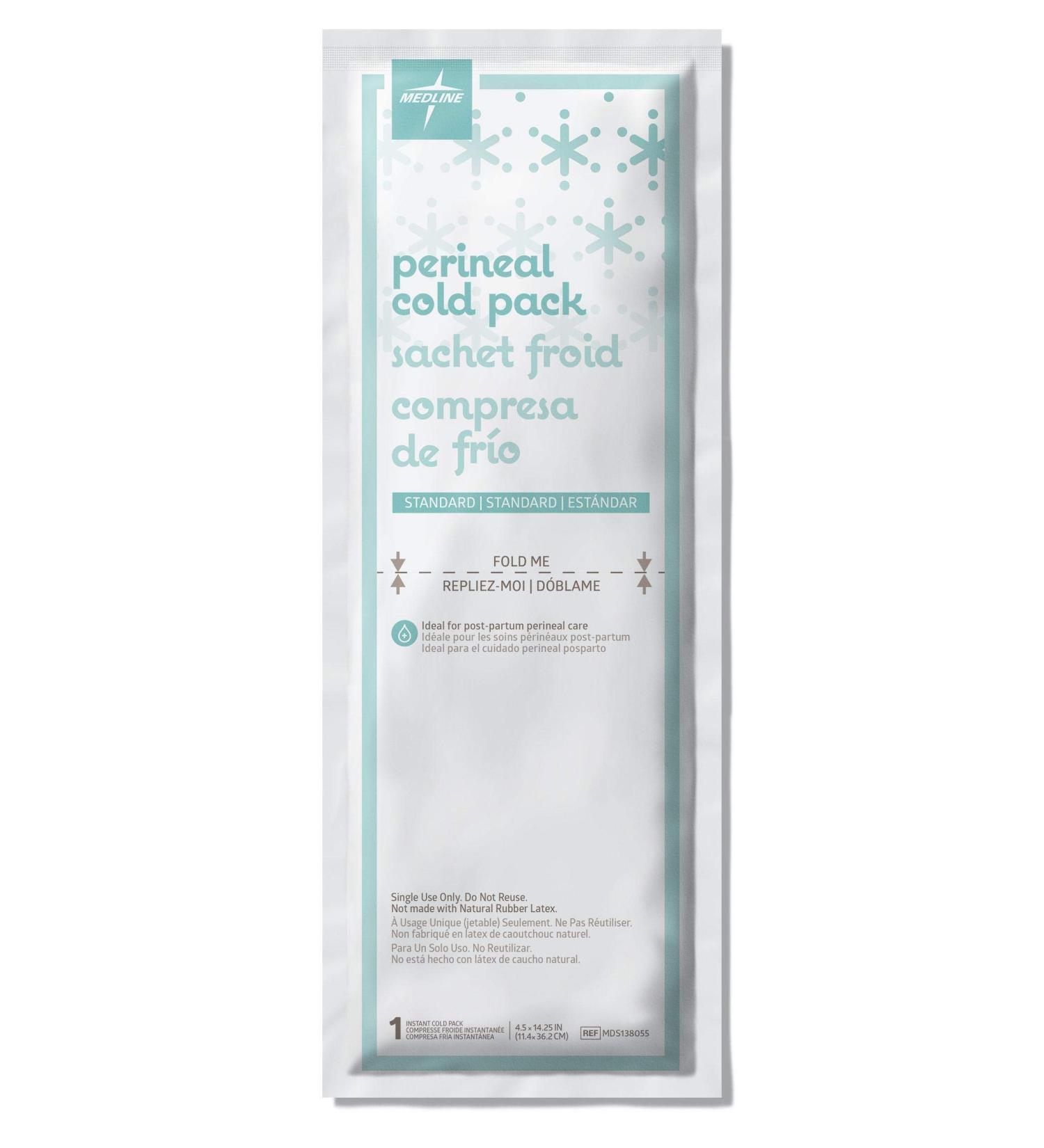 Medline Perineal Cold Packs 4.5 x 14.25 - Pack of 24 (Green) | Soothing Relief - Buy Online on GoSupps.com