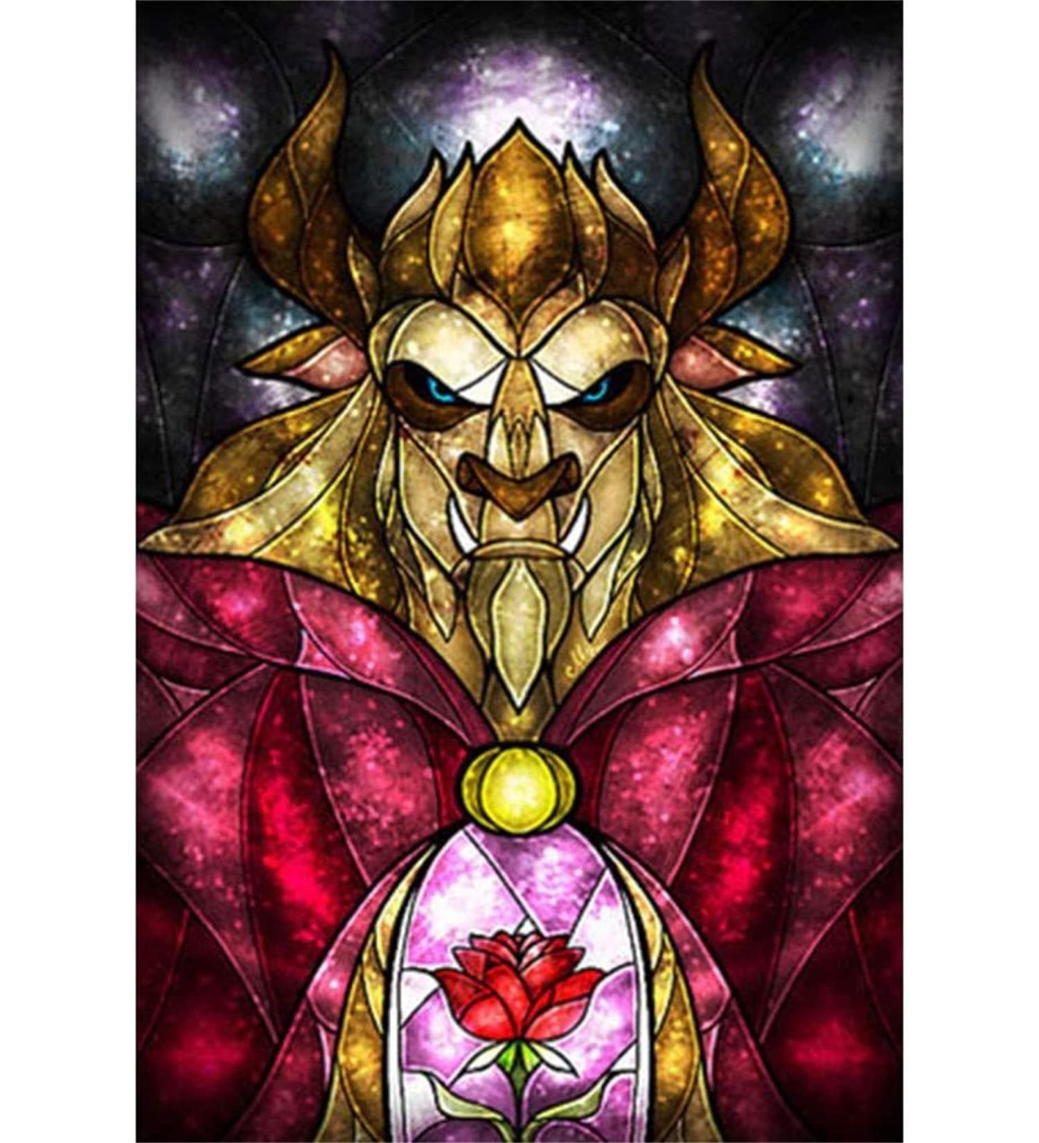 Grenric 5D Diamond Painting Kit - DIY Adult & Child Craft Puzzle Wall Decor Mural (Beast) 12x16 Inch - Buy Online on GoSupps.com