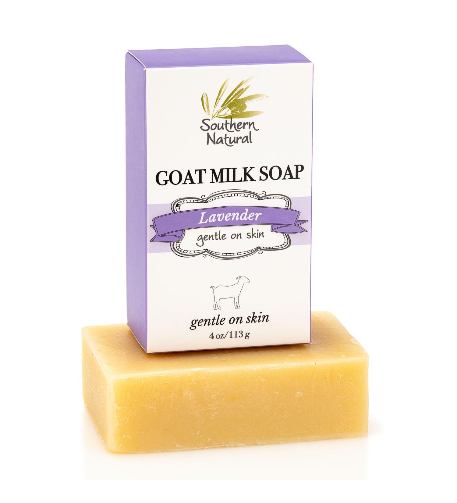 Southern Natural Lavender Goat Milk Soap Bar - 4 oz | All-Natural Moisturizing Eco-Friendly Soap for Healthier Skin - International Shipping Available - Buy Online on GoSupps.com