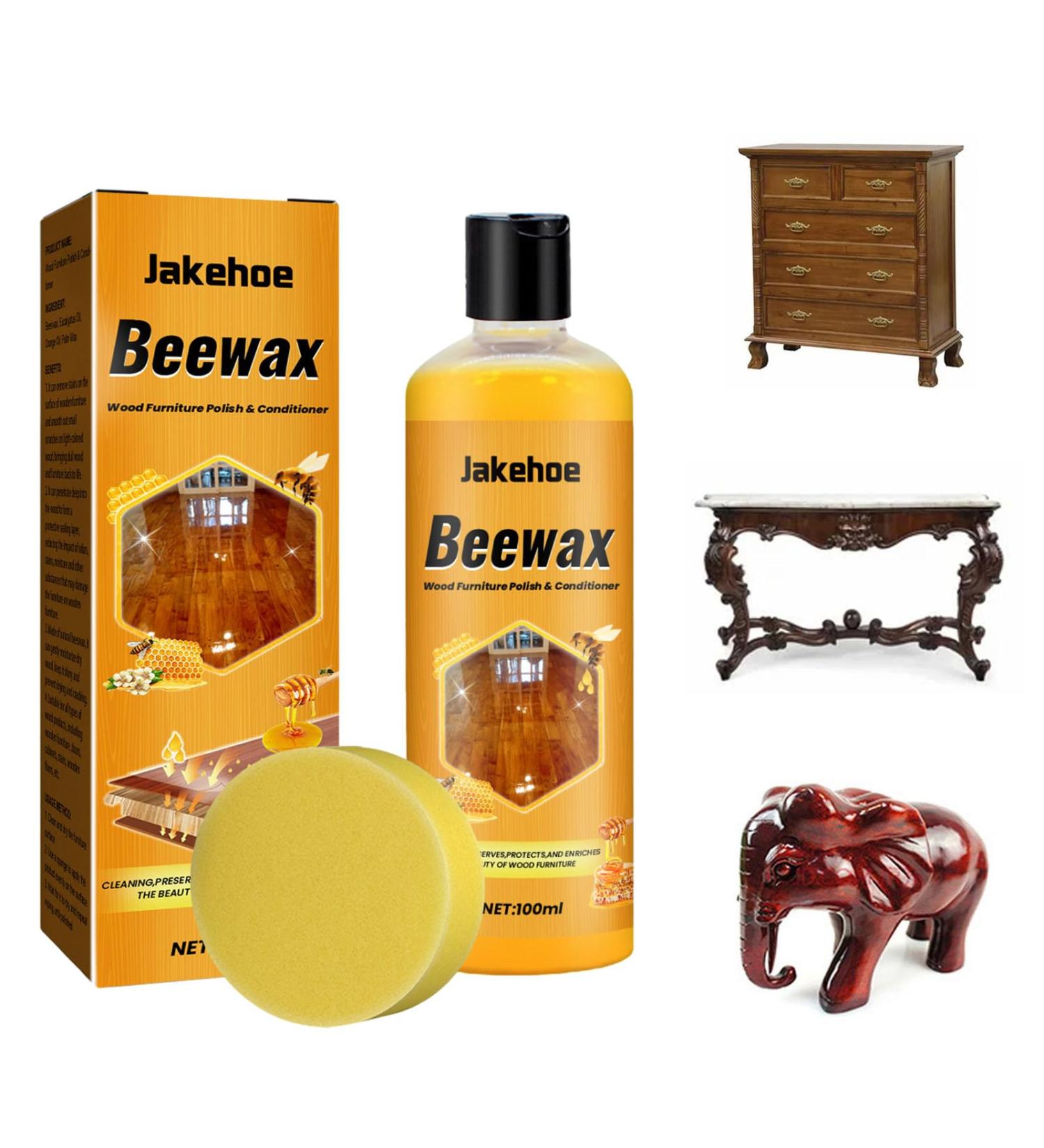 Bees Wax Furniture Polish and Cleaner Agent | 100ml Natural Bee Wax Wood Polish - Multifunctional Wood Polish Shine and Protect Wood Cleaner for Multisurface Fingerprints Tables Money money - Buy Online on GoSupps.com