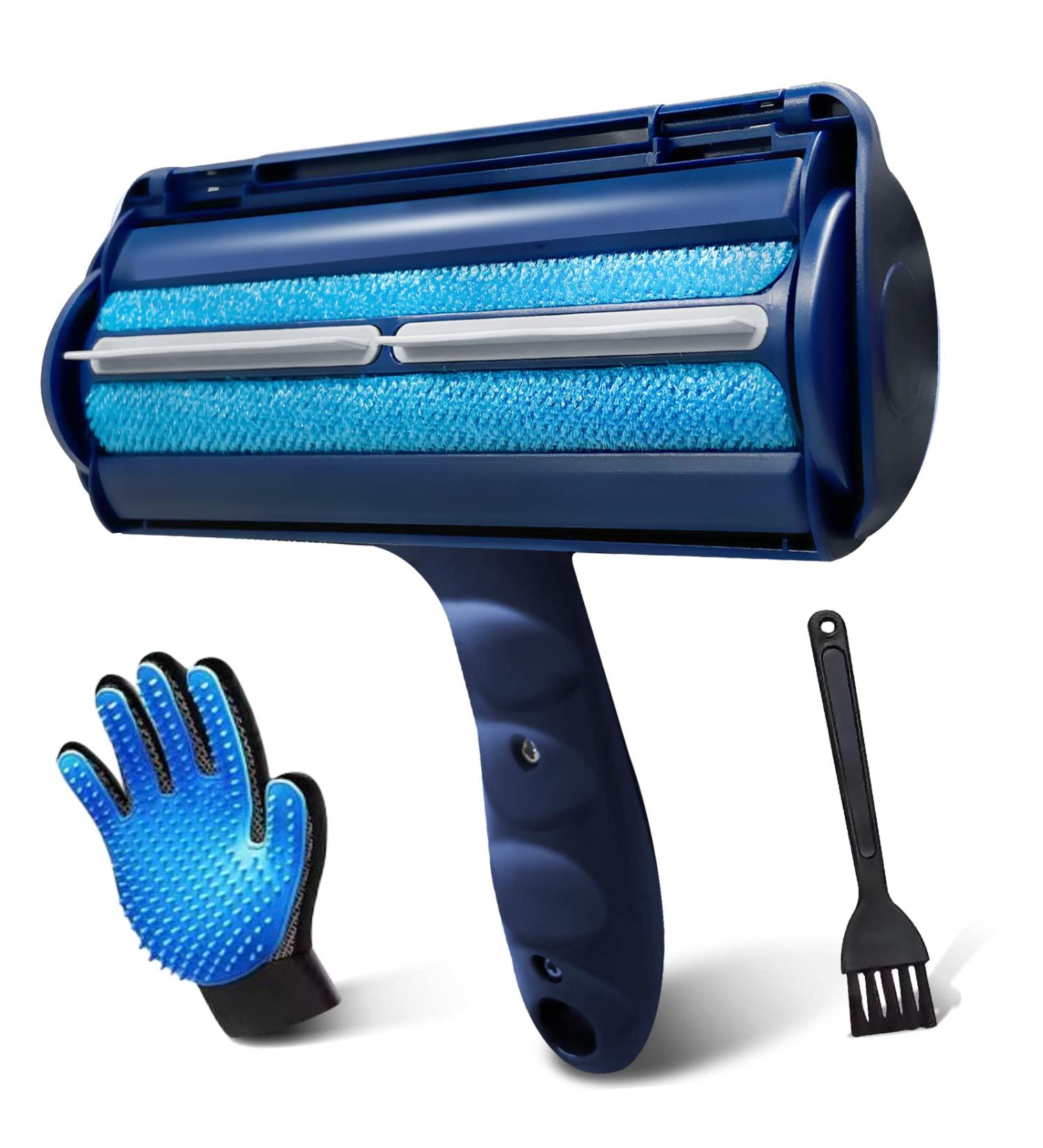 Top 2.0 Animal Hair Remover Lint Roller - Reusable Pet Lint Brush for Dog & Cat Hair - Effective for Furniture Bedding & Couch - Blue - Buy Online on GoSupps.com
