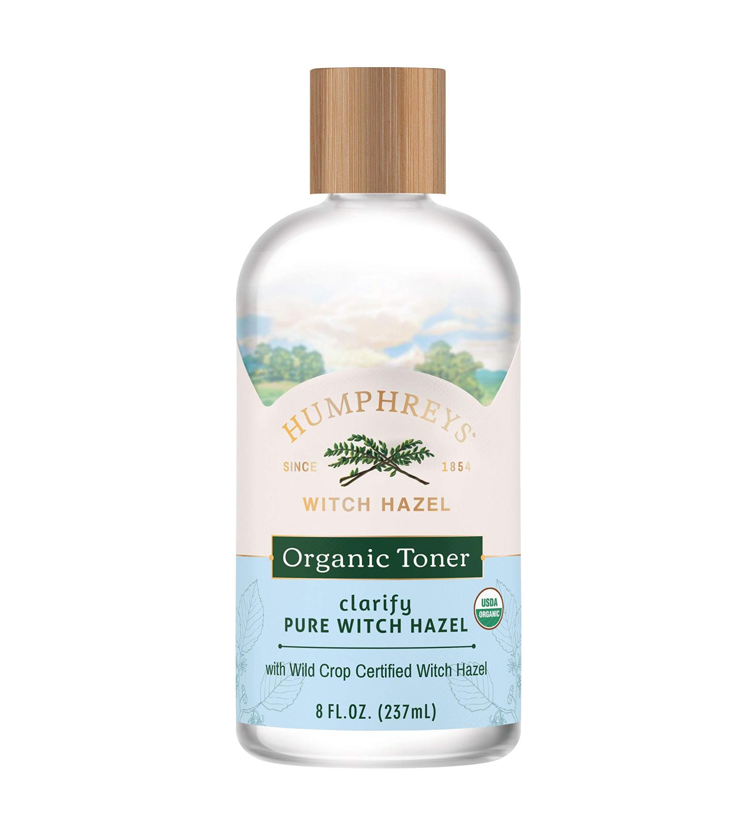 Humphrey's Organic Witch Hazel Toner - Clarify 8 fl oz (236 ml) | Natural Skincare - Buy Online on GoSupps.com