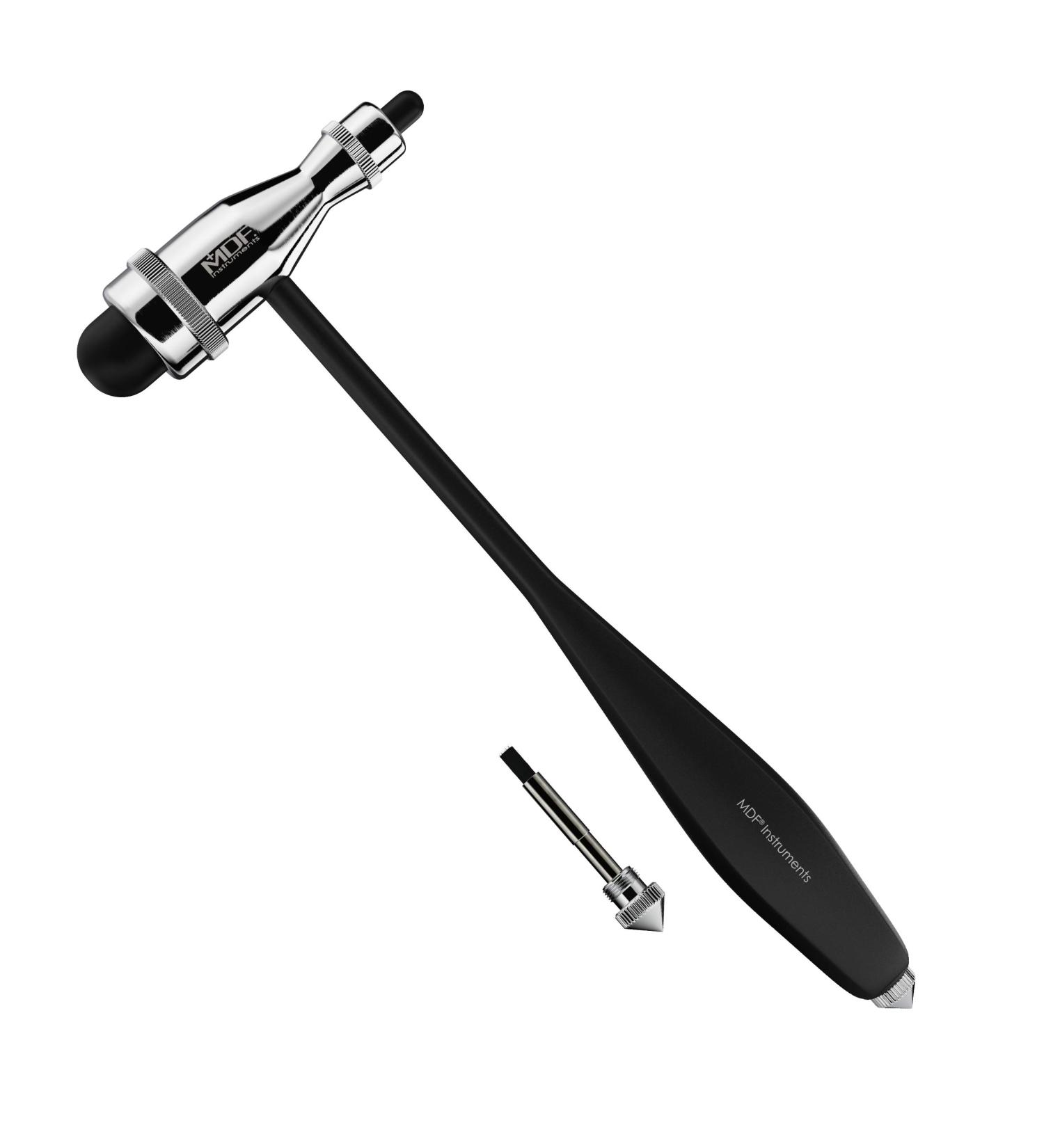 MDF Tromner Neurological Reflex Hammer with Brush & HDP Handle - Black (MDF555P-11) - Free Parts for Life & Lifetime Warranty - Buy Online on GoSupps.com