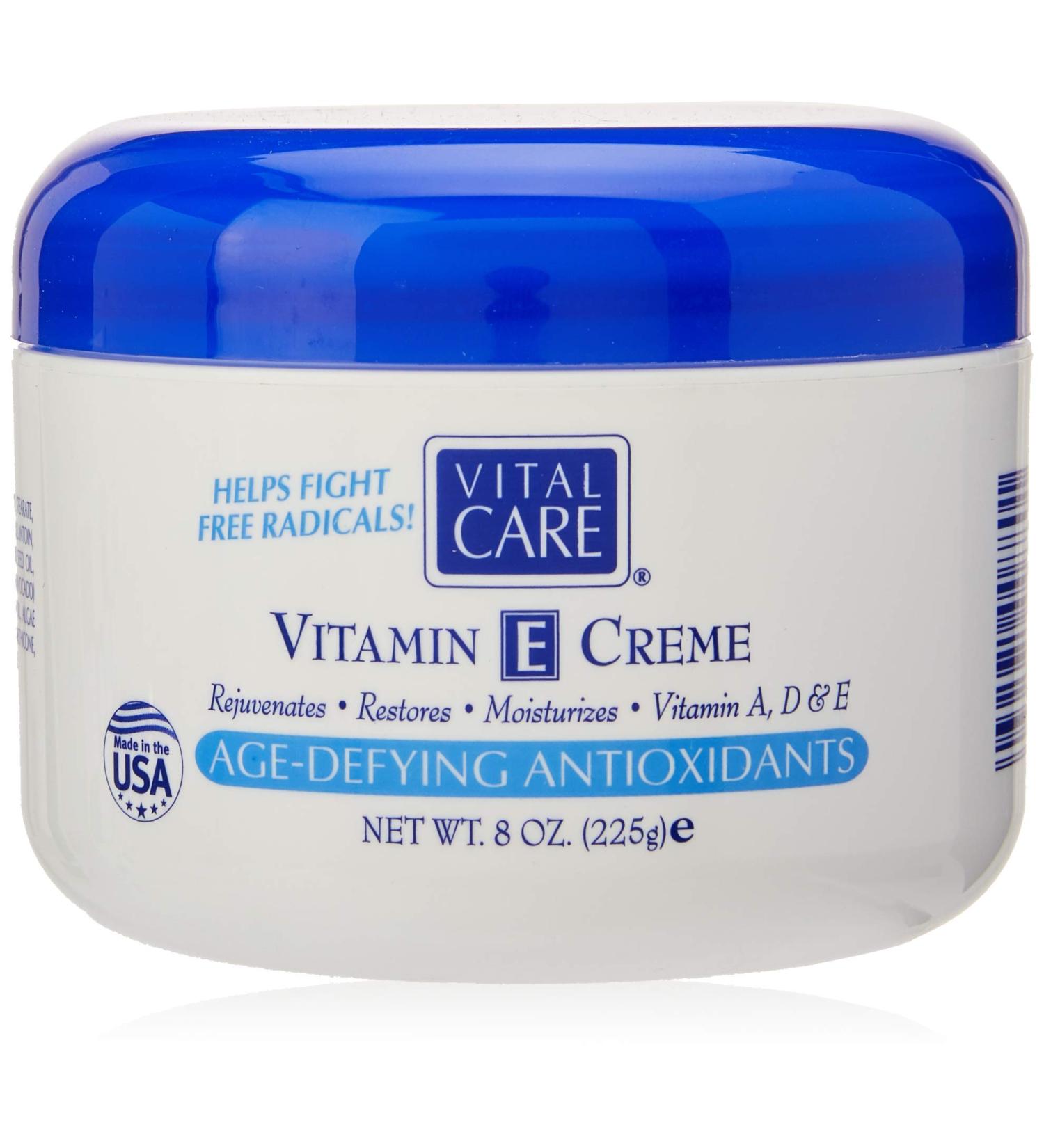 Vital Care Vitamin E Cr me - 8 Fl. Oz | Age-Defying Antioxidants for Optimal Skin Care | Shop Internationally - Buy Online on GoSupps.com