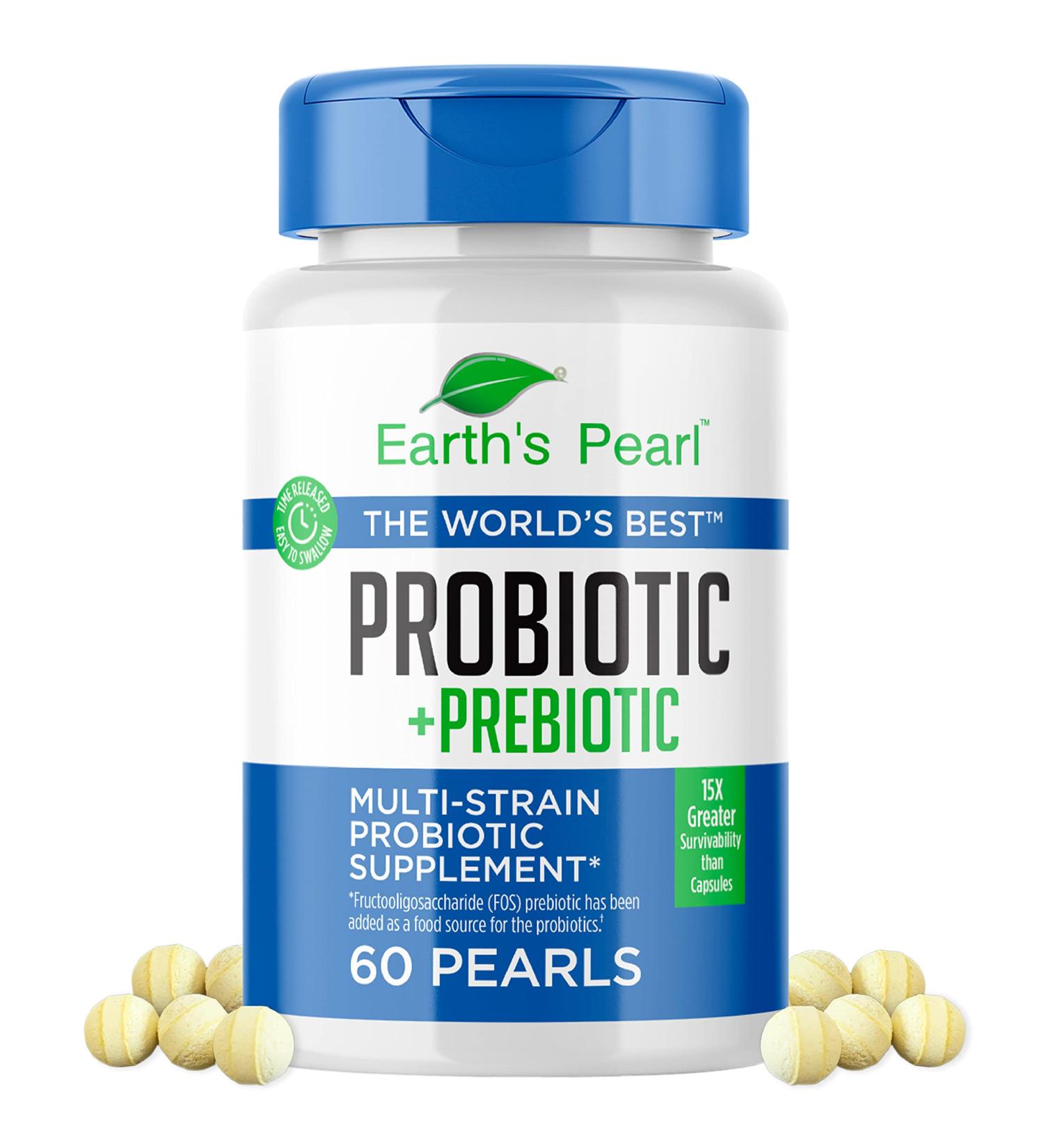 Earth's Pearl Probiotic Blend for Men, Women & Kids - 60 Day Supply for Gut Health - Buy Online on GoSupps.com