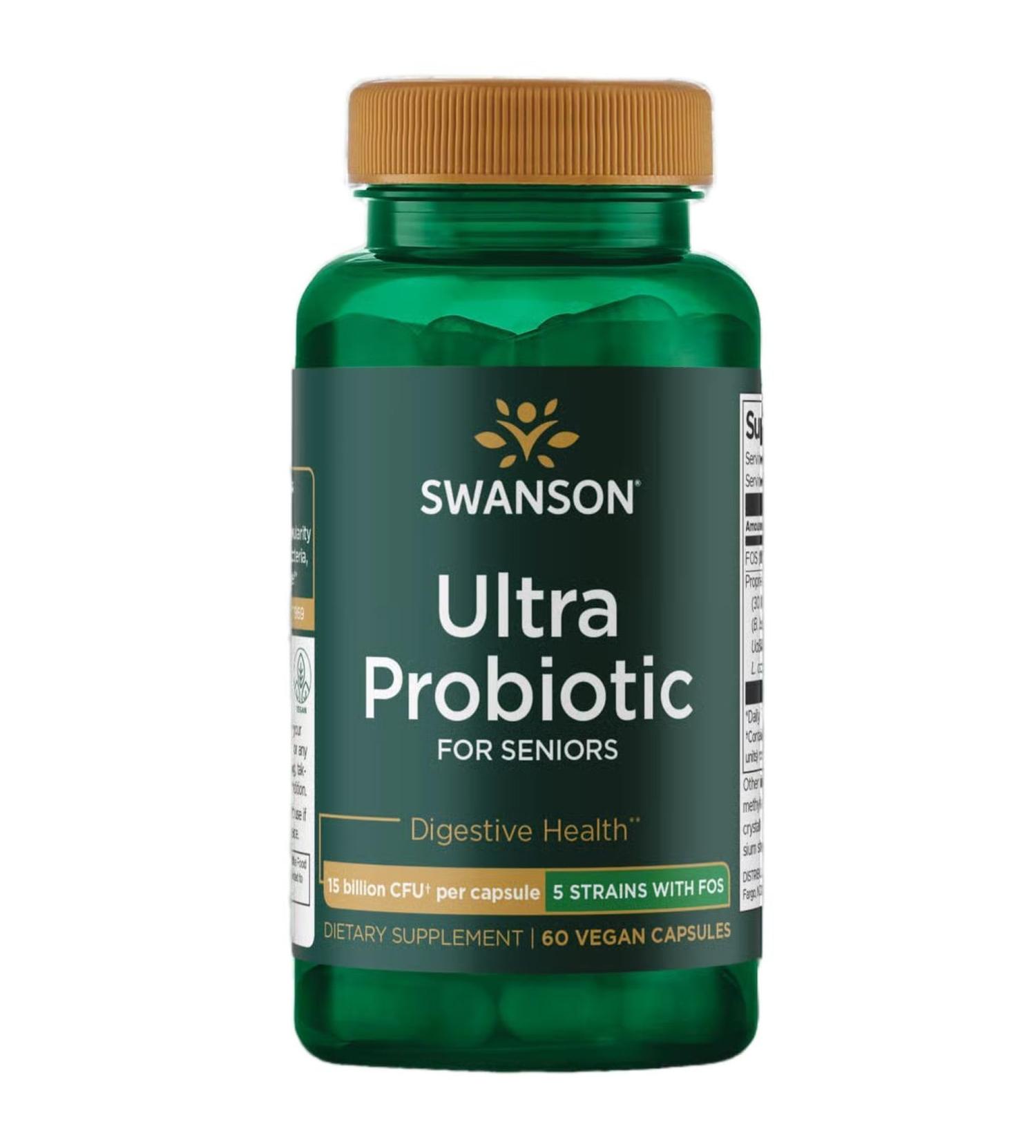 Swanson Ultra Probiotic for Seniors 30 Billion Cfu 60 Veg Capsules - Buy Online on GoSupps.com