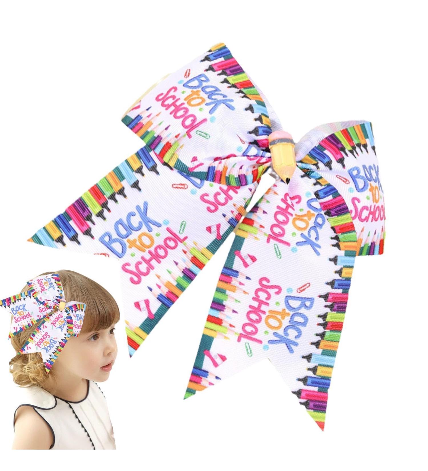 Xtauaguh Hair Bow Barrettes | Back to School Girls Hair Barrettes - Cute Decorative Hair Clips Hair Accessories for Daily Life Travel School - Buy Online on GoSupps.com