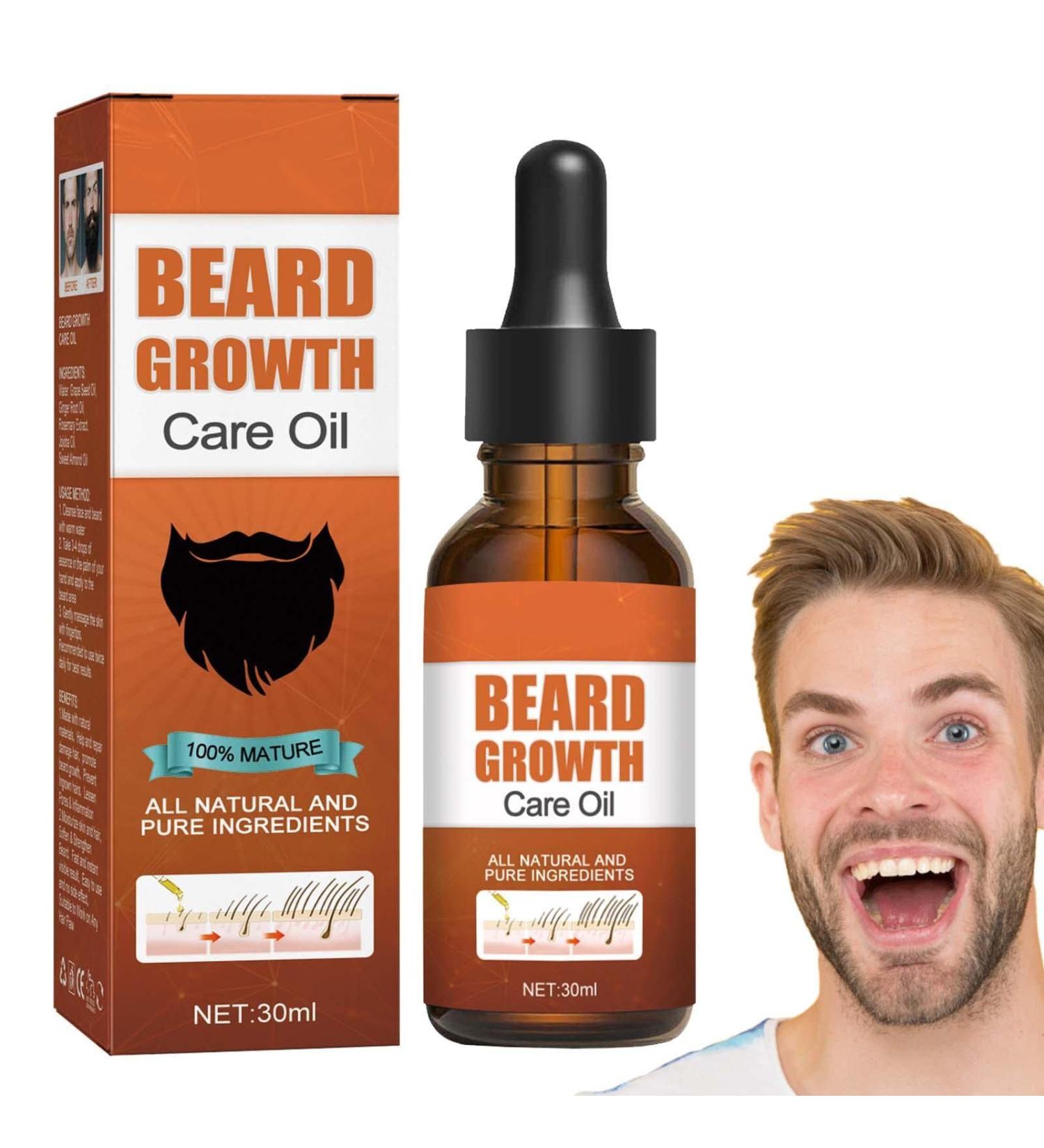 Botiniv Men's Beard Oil - Jojoba Oil Formula for Beard Growth & Care | Softens & Strengthens Facial Hair - 1.05 fl oz - Buy Online on GoSupps.com