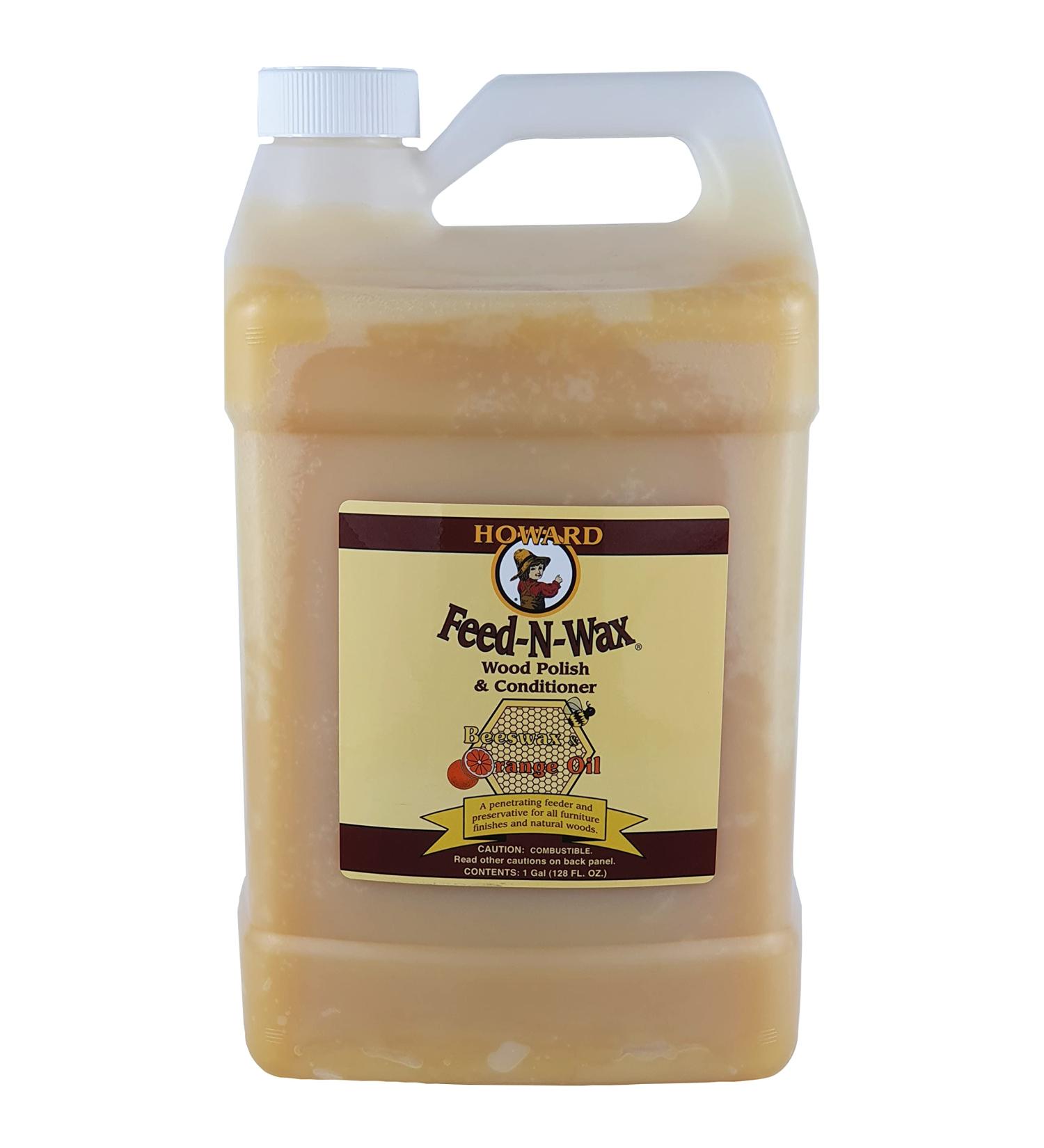 Howard Feed-N-Wax Wood Polish & Conditioner 128 oz - Natural Formula for Wood Care - Buy Online on GoSupps.com