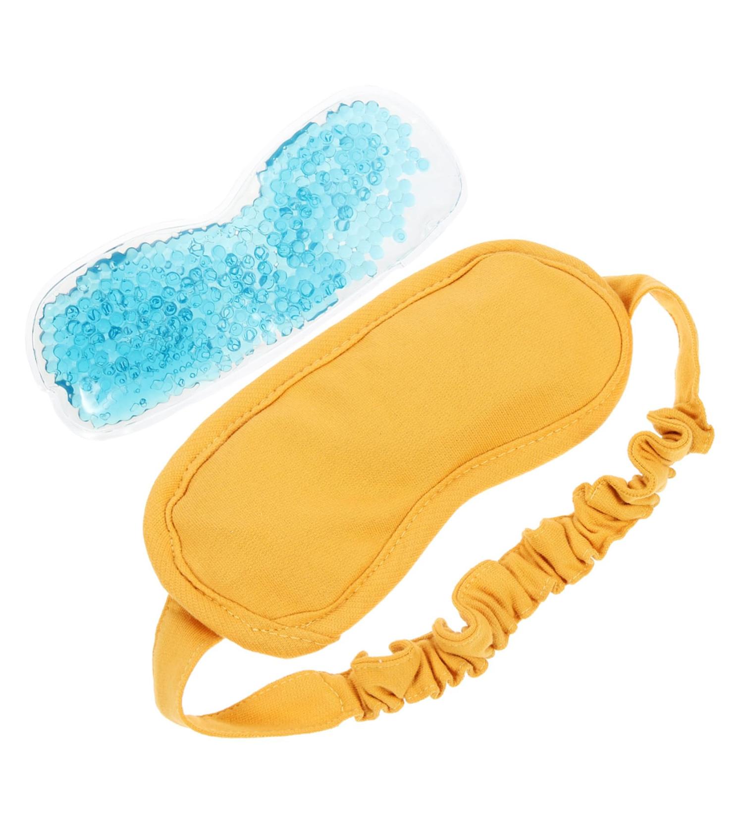 Ipetboom 1 Set Gel Eye Mask Reusable Eye Mask for Sleeping Mask Soft Eye Cover Elastic Eye Mask Eye Sleep Mask Kids Plane Cold Hot Eye Beads Eye Cotton Travel Portable Goggles Yellow 17X9X1CM - Buy Online on GoSupps.com