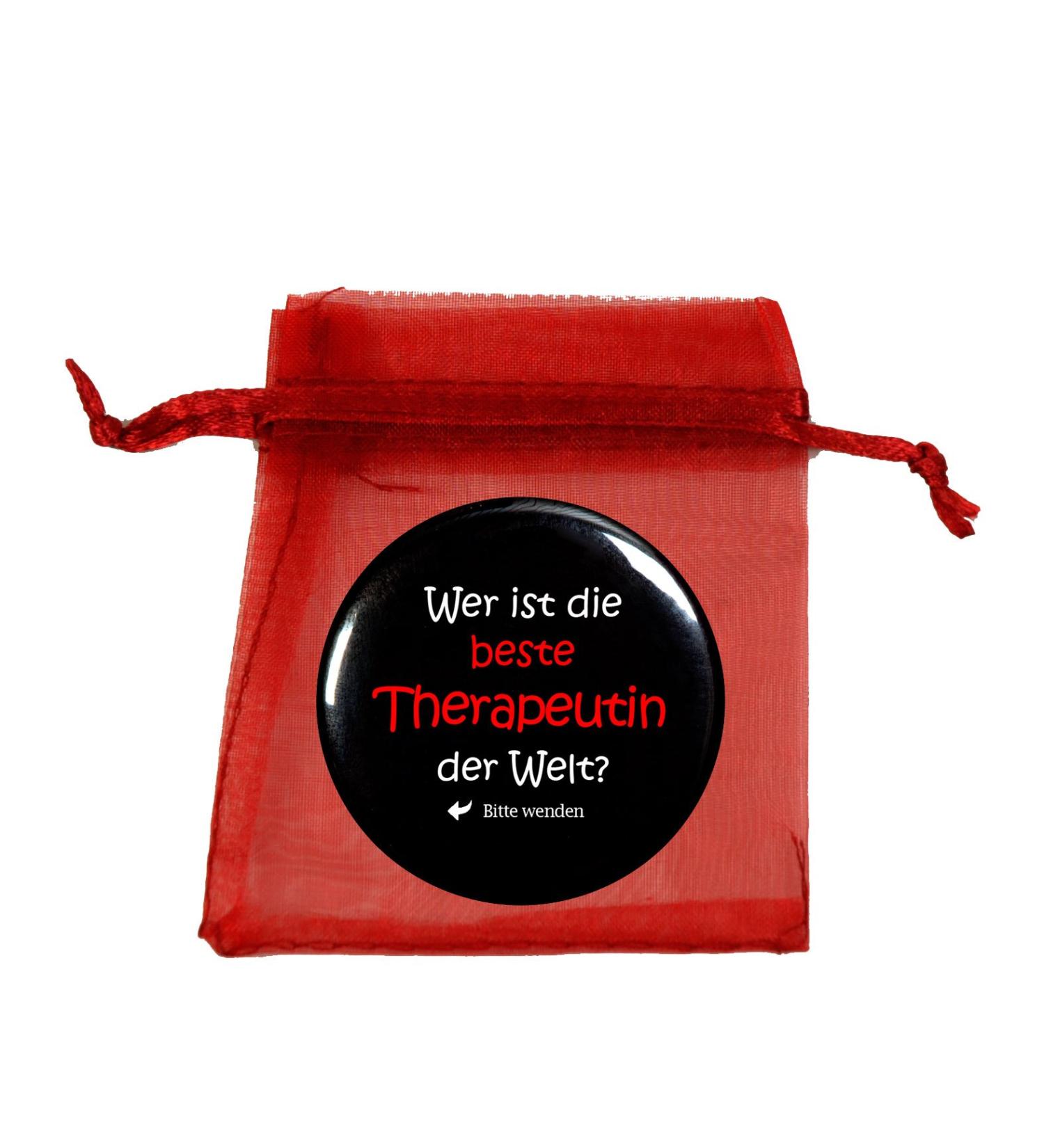 Pocket Mirror - Best Therapist Round 56mm Button Mirror | International Shipping Available - Buy Online on GoSupps.com