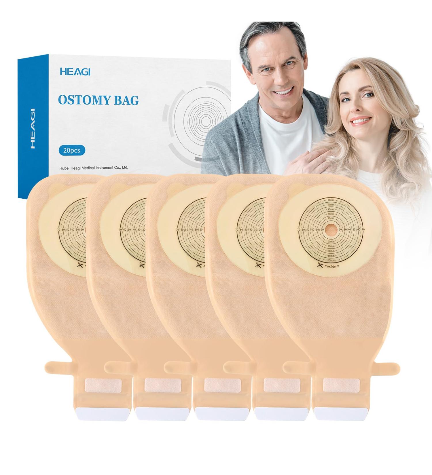 20-Pack One-Piece Drainable Colostomy Bags for Ileostomy Care | Cut to Size 15-70mm - International Shipping - Buy Online on GoSupps.com