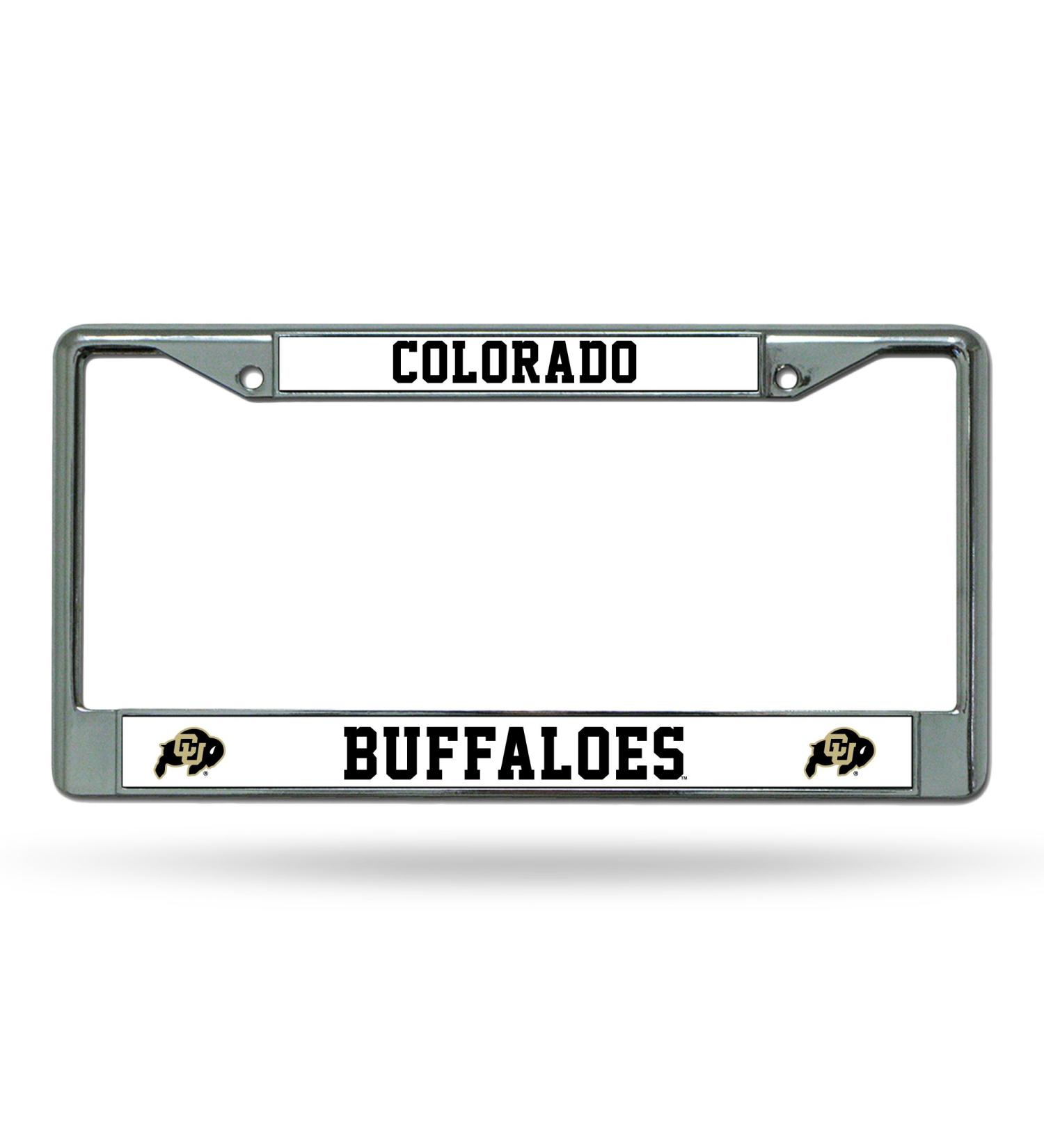 NCAA Standard Chrome License Plate Frame - Team Color, 6 x 12.25 by Rico Industries - Buy Online on GoSupps.com