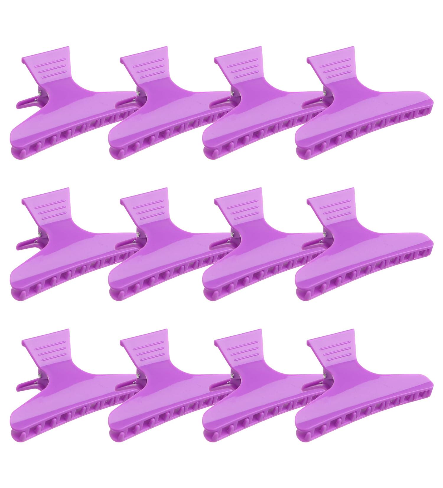 Professional Hairdresser's Purple Butterfly Hair Clips (x12) - Buy Online on GoSupps.com