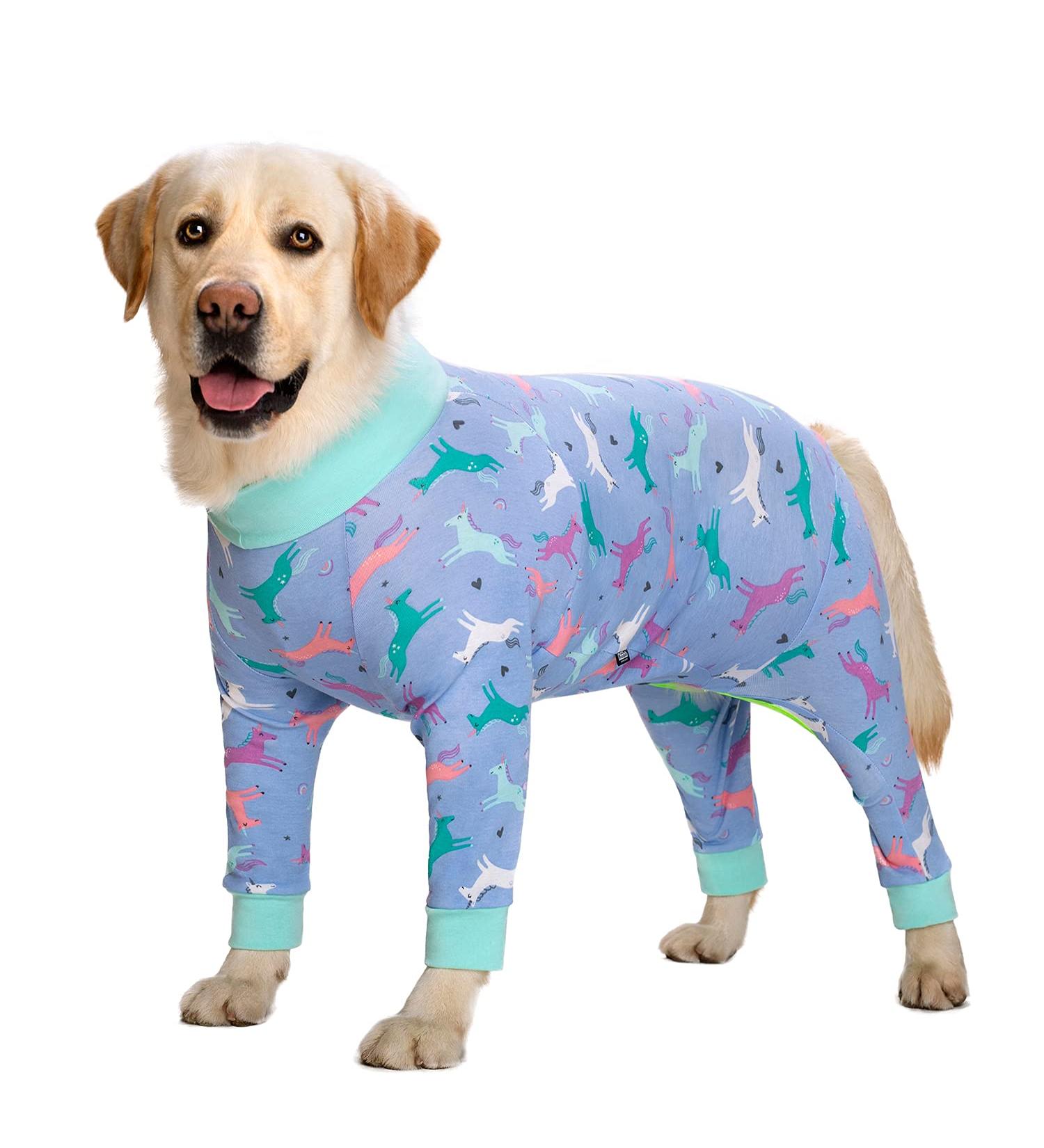 Rehabilitation Suit for Medium & Large Dogs - Breathable Full-Body Pajamas | Post-Operation Skin Protection & Cone Collar Alternative - Size 36 Purple - Buy Online on GoSupps.com