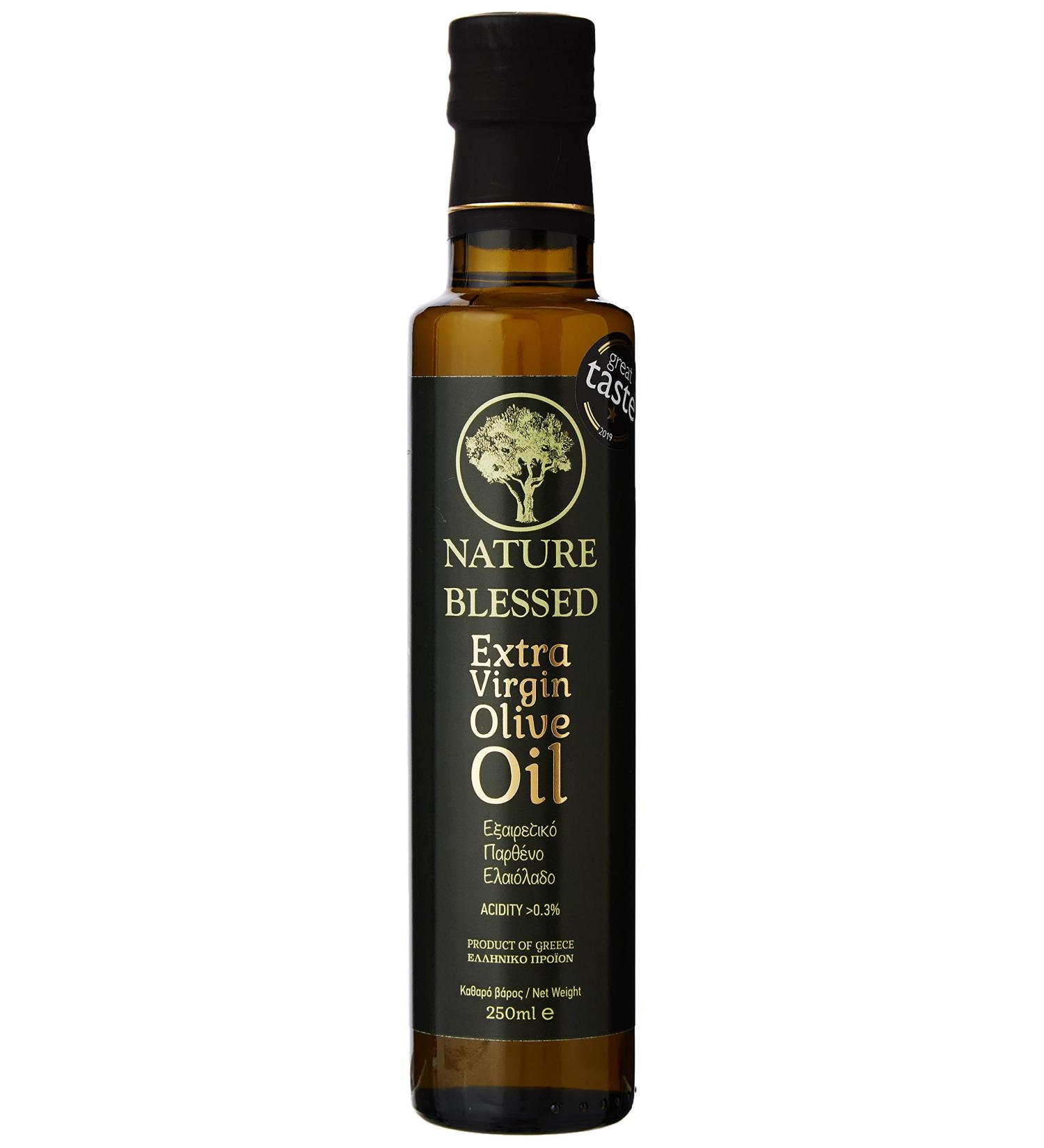 Nature Blessed Greek Extra Virgin Olive Oil - 250 ml Glass Bottle (Pack of 1) - Buy Online on GoSupps.com