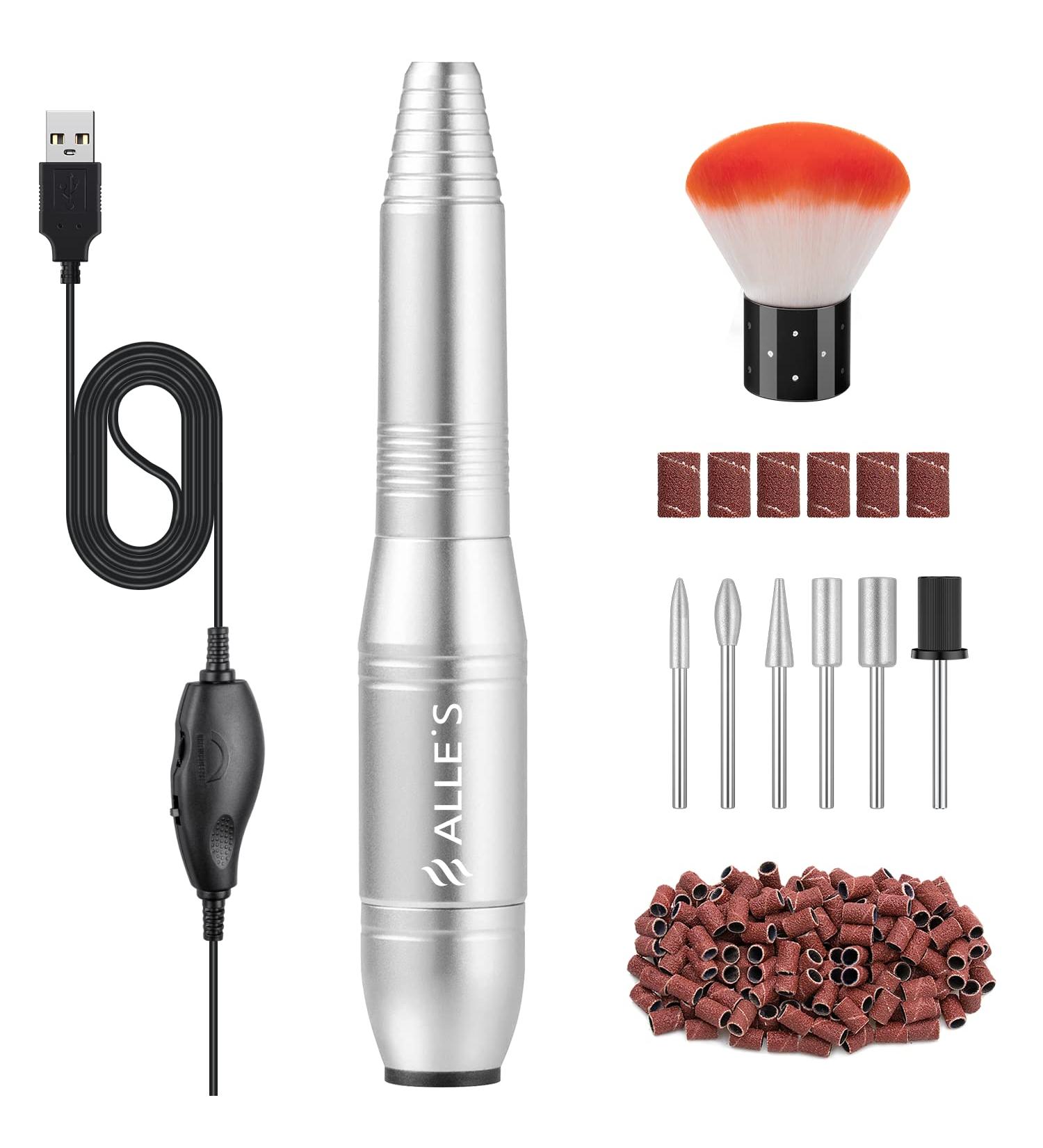 Professional Electric Nail Drill Set - 20000RPM, Adjustable Speed - Manicure Pedicure Kit with Sanding Bands & Bits - Gifts for Women - Buy Online on GoSupps.com