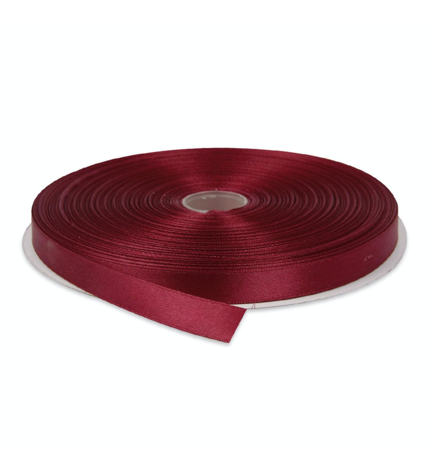 Topenca Supplies 1/2 Inches x 50 Yards Double Face Solid Satin Ribbon Roll  Burgundy 1/2 x 50 yards Burgundy