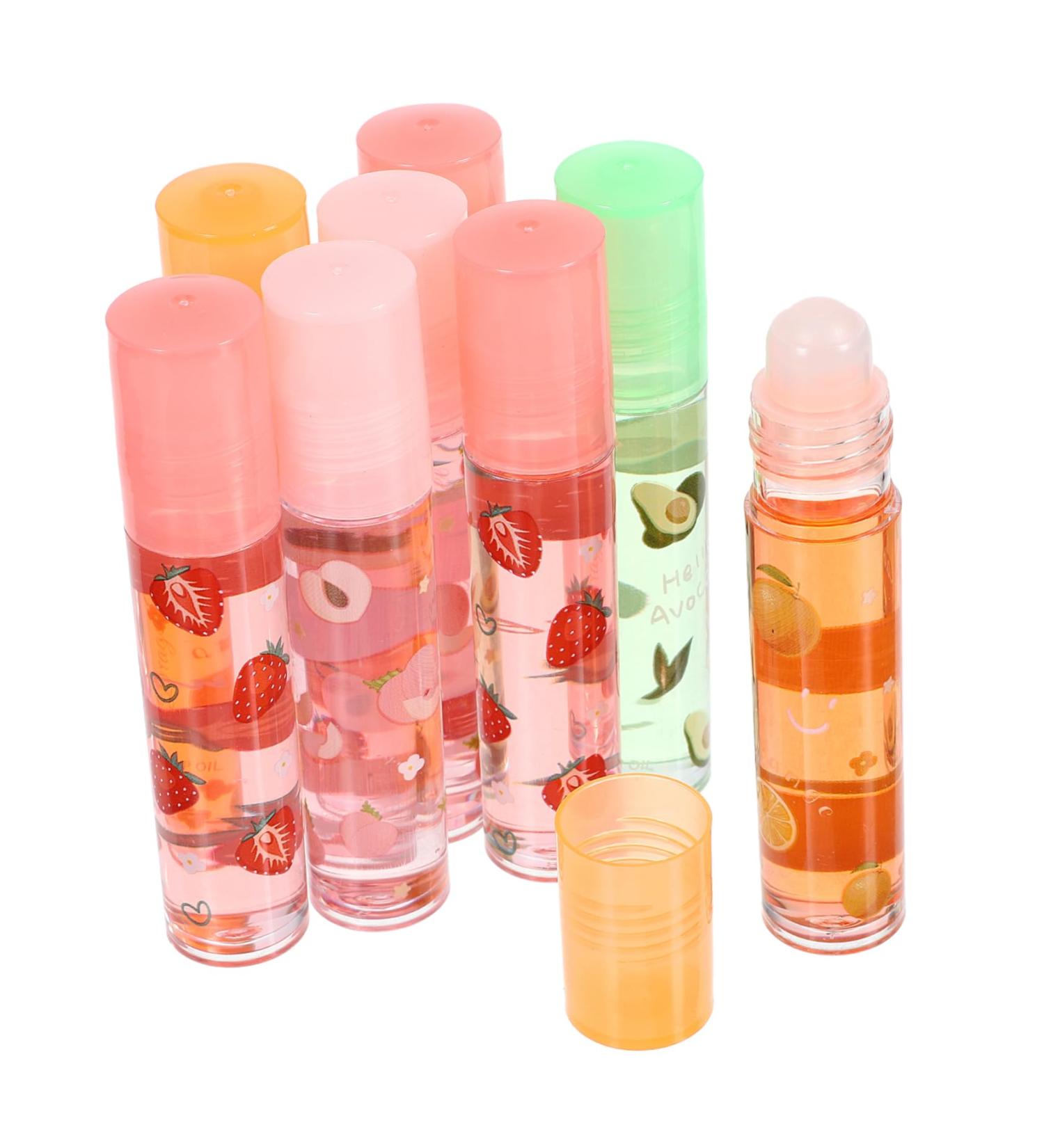 Buy 8pcs Fruit-Flavored Organic Lip Balm & Lip Oil Set | Moisturizing Lip Gloss - International Shipping Available - Buy Online on GoSupps.com