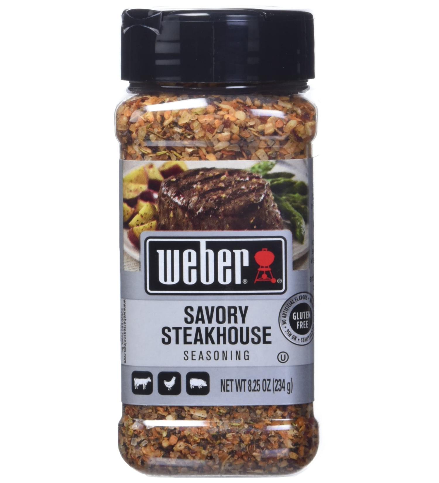 Weber Savory Steakhouse Seasoning (8.25 Ounce) - Buy Online on GoSupps.com
