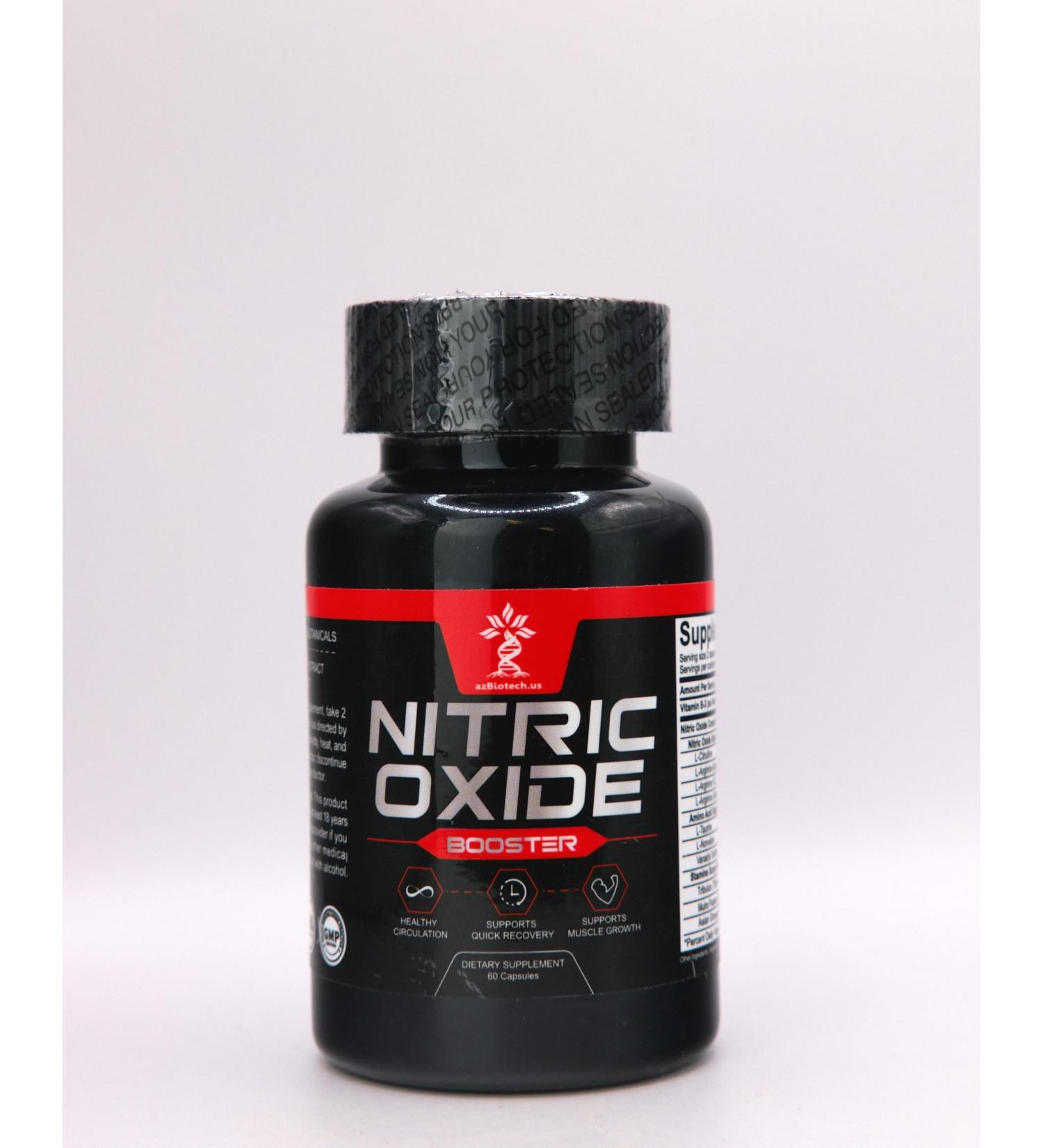 AZ BIOTECH Nitric Oxide Booster Nitric Oxide Complex 1.5g with Vitamin B3 (Niacin) 10mg NE 60 Capsules Support for Workout Circulation & Endurance