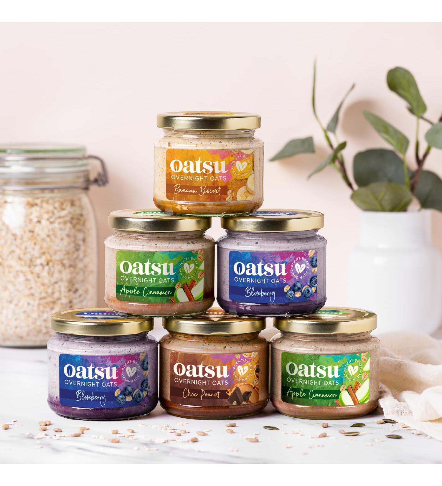 Build Your Box | OATSU Overnight Oats | Customisable Six-Flavour Bundle | Plant-Based Protein-Packed UK-Made | Ready-to-Eat | Eco-Friendly Packaging | 6 x 170g - Buy Online on GoSupps.com