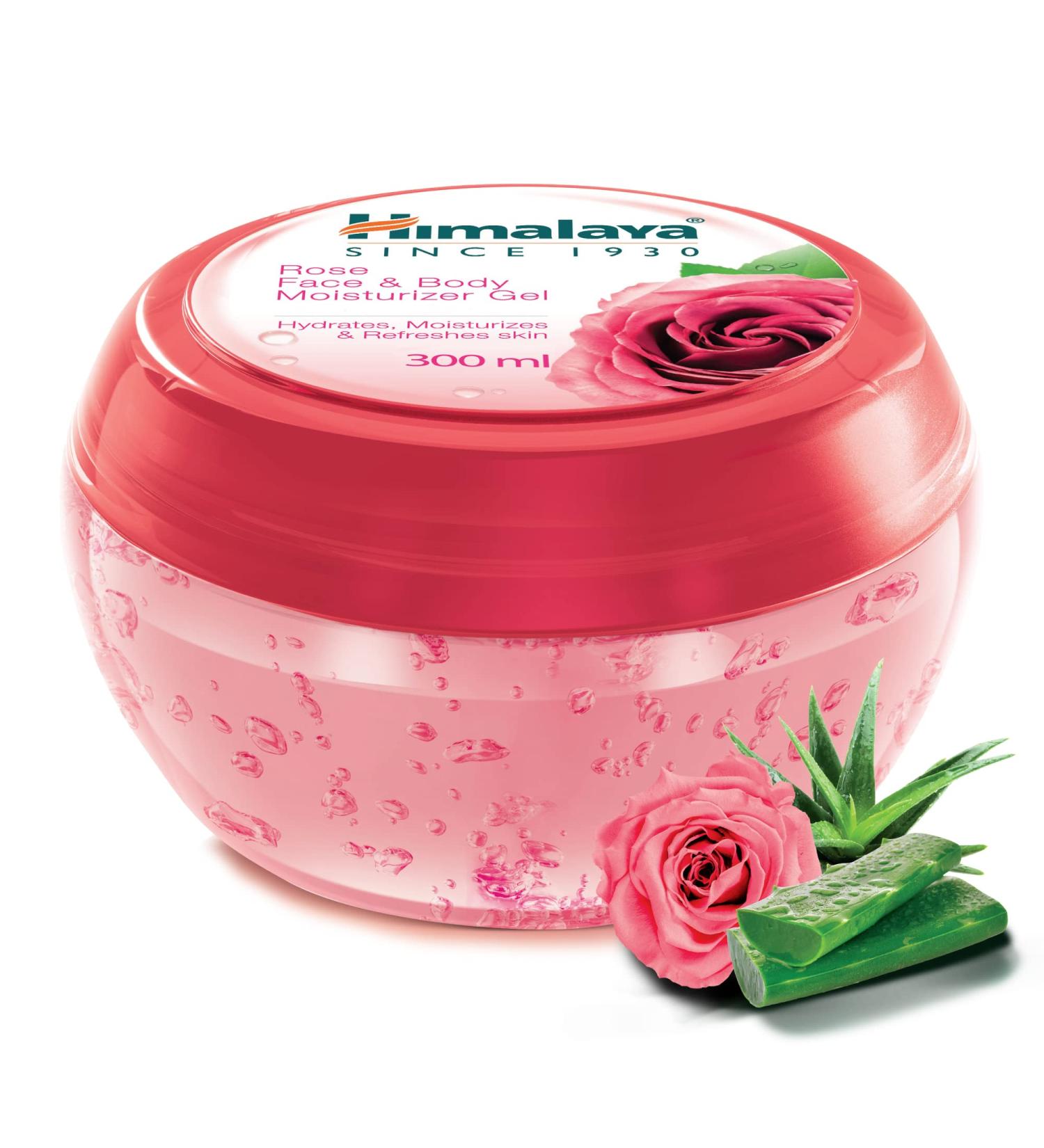 Himalaya Rose Face & Body Moisturizer Gel - 300ml - Buy Online on GoSupps.com