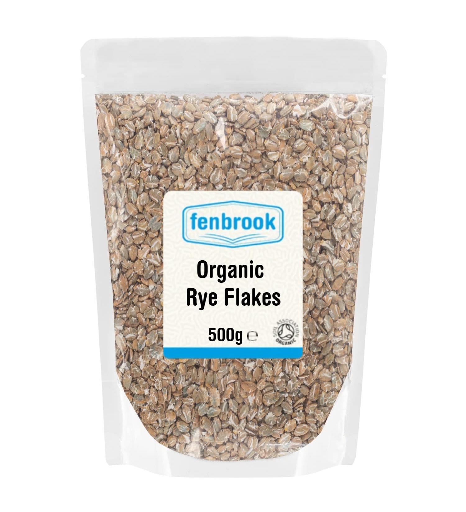 Organic Rye Flakes 500g | Certified Organic by Fenbrook Organic - Buy Online on GoSupps.com