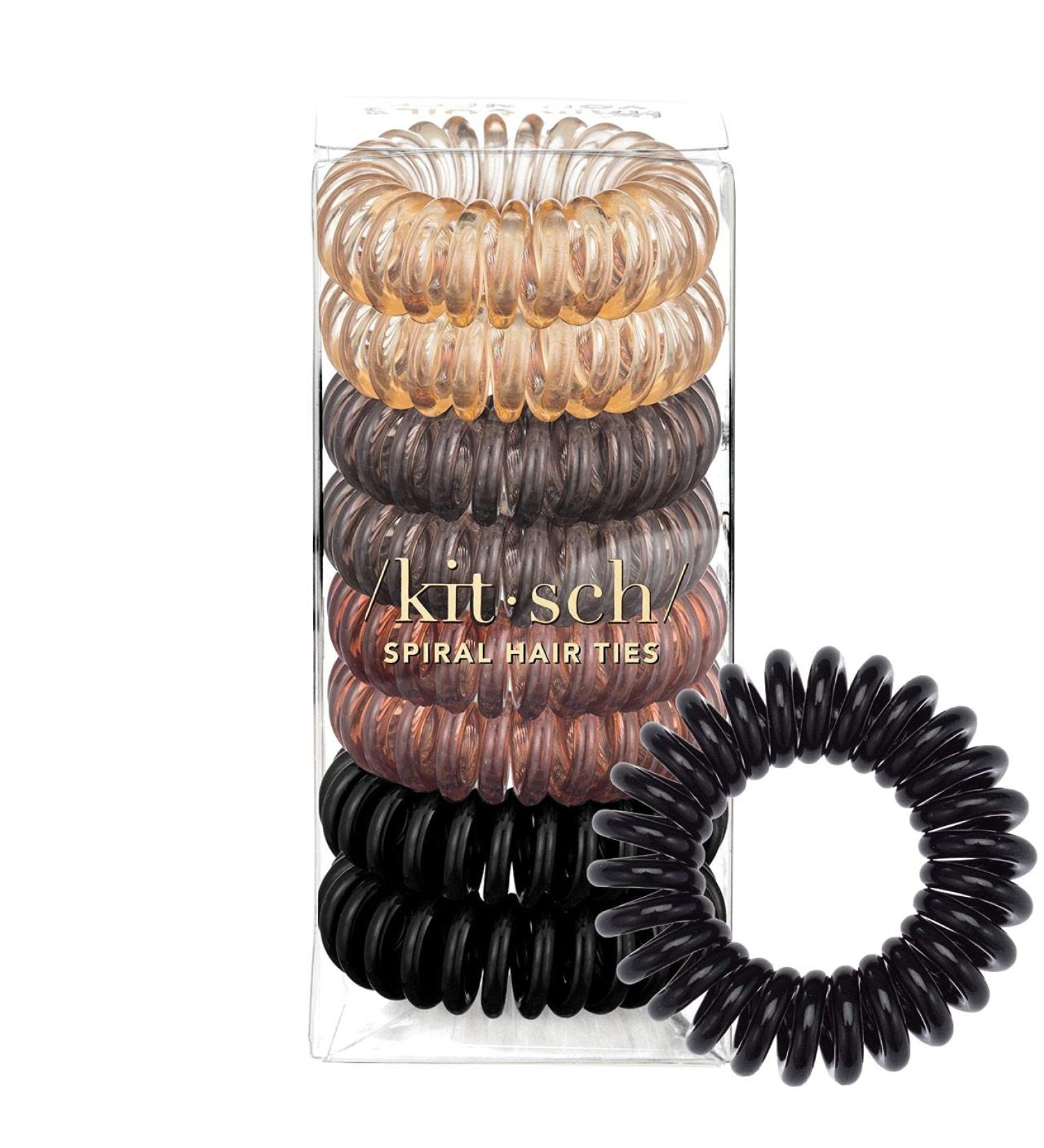 Buy Kitsch Brunette Hair Coils - 8 Stylish & Secure Hair Tie Coils - Buy Online on GoSupps.com