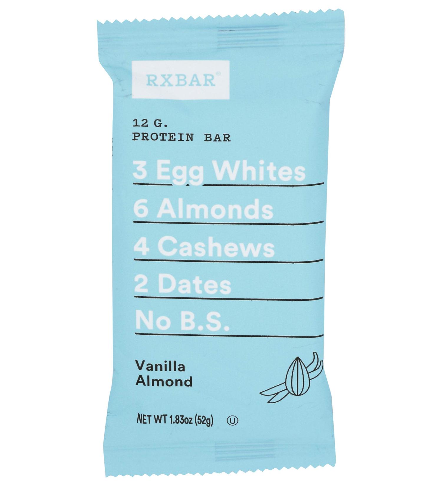 RXBAR Vanilla Almond Protein Bar - 1.83 oz | Gluten-Free High Protein Snack - Buy Online on GoSupps.com