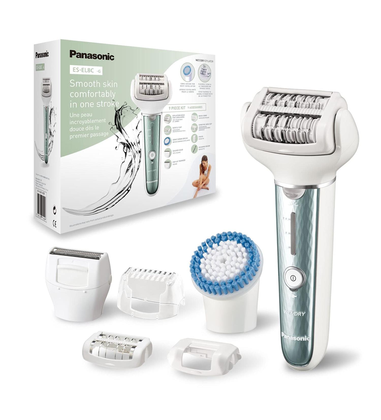 Panasonic ES-EL8C Cordless Epilator with 7 Attachments & LED Light (UK Plug) - Buy Online on GoSupps.com