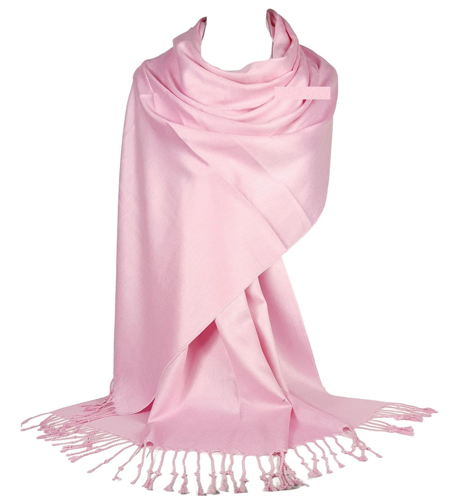 GFM Smooth Shiny Pashmina Style Scarf in Baby Pink - L9 Design - Buy Online on GoSupps.com