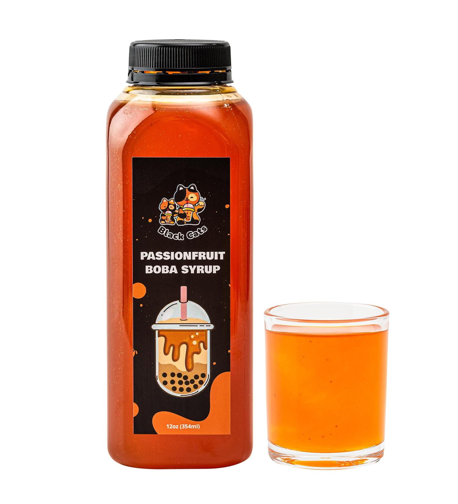 Syrup for Bubble Tea | 12 Ounces (354 ML) | Brown Sugar Boba Flavored Syrup for Tapioca Pearls and Desserts (Passionfruit) - Buy Online on GoSupps.com