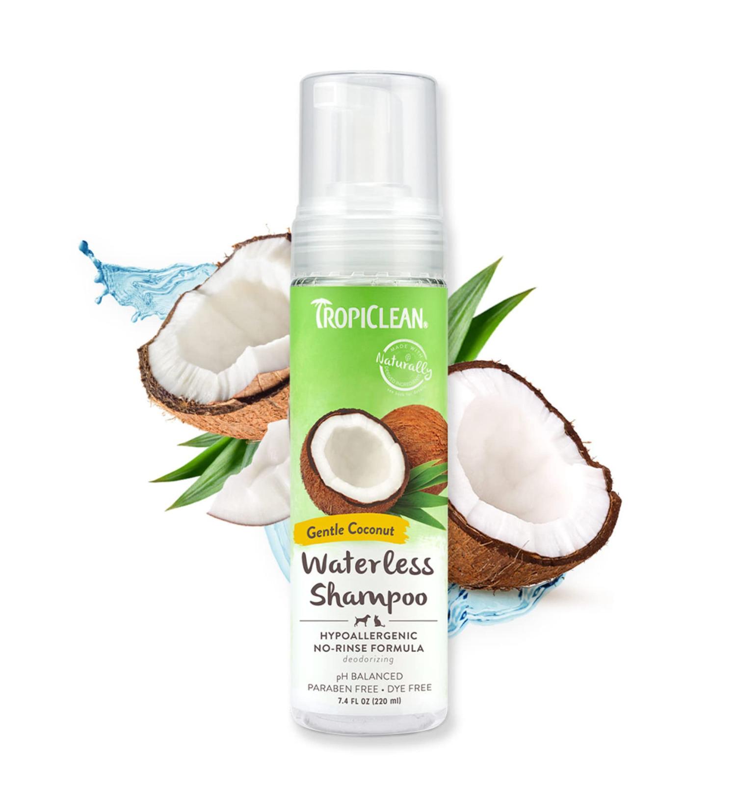 TropiClean Hypoallergenic Waterless Dog Shampoo 7.4 Fl Oz - Made in USA - Buy Online on GoSupps.com