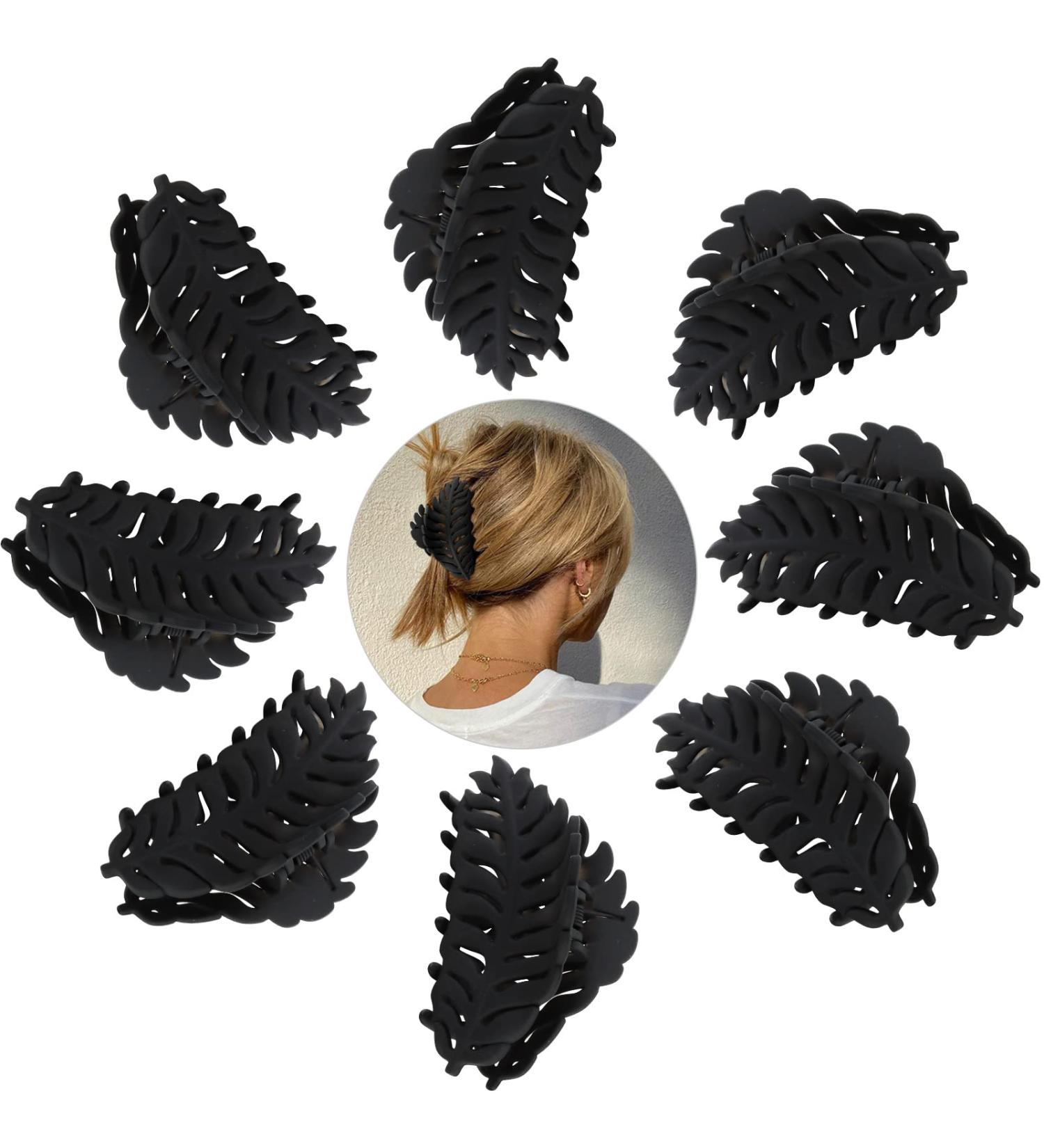 AMCAMI 8 Pack Big Hair Claw Clips - Strong Hold 3.7 Inch Nonslip Matte Clips for Women, Thin Thick Curly Hair - Hair Accessories for Women & Girls - Buy Online on GoSupps.com