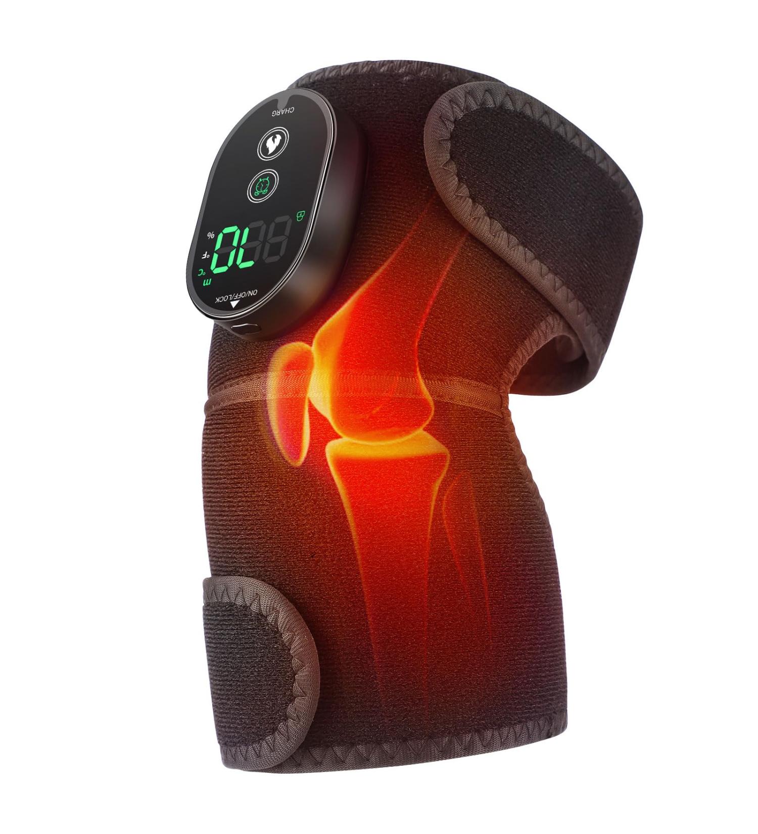 Heated Knee Brace Cordless Knee Brace Warmer with 6 Heating Levels Electric Heating Pad for Knee Shoulder Elbow Black 1 Pack Dark Black 1 Pack - Buy Online on GoSupps.com