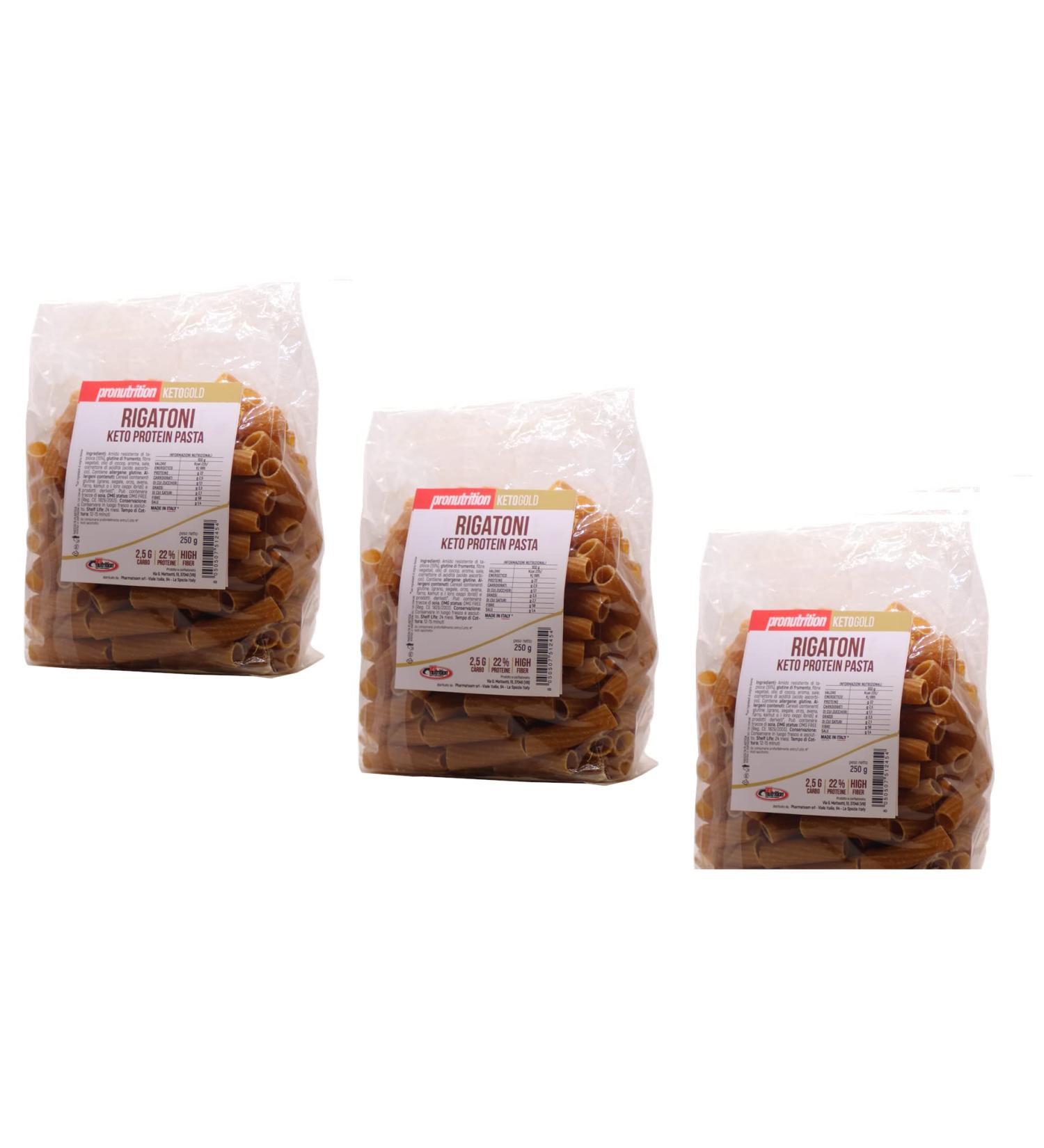 PRONUTRITION Pronutrition KETO PROTEICA RIGATONI PASTE 250G - Ketogenic protein paste low in carbohydrates and high in protein