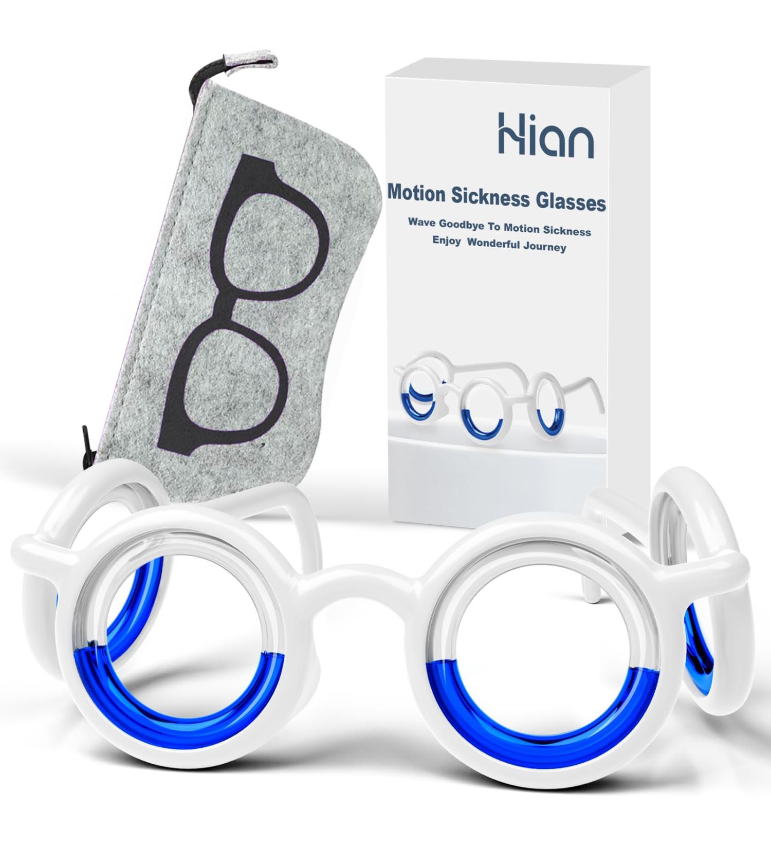 Anti-Motion Sickness Smart Glasses Ultra-Light Nausea Relief for Travel & Gaming No Lens Liquid Design Ideal for Adults & Kids (Black) - Buy Online on GoSupps.com