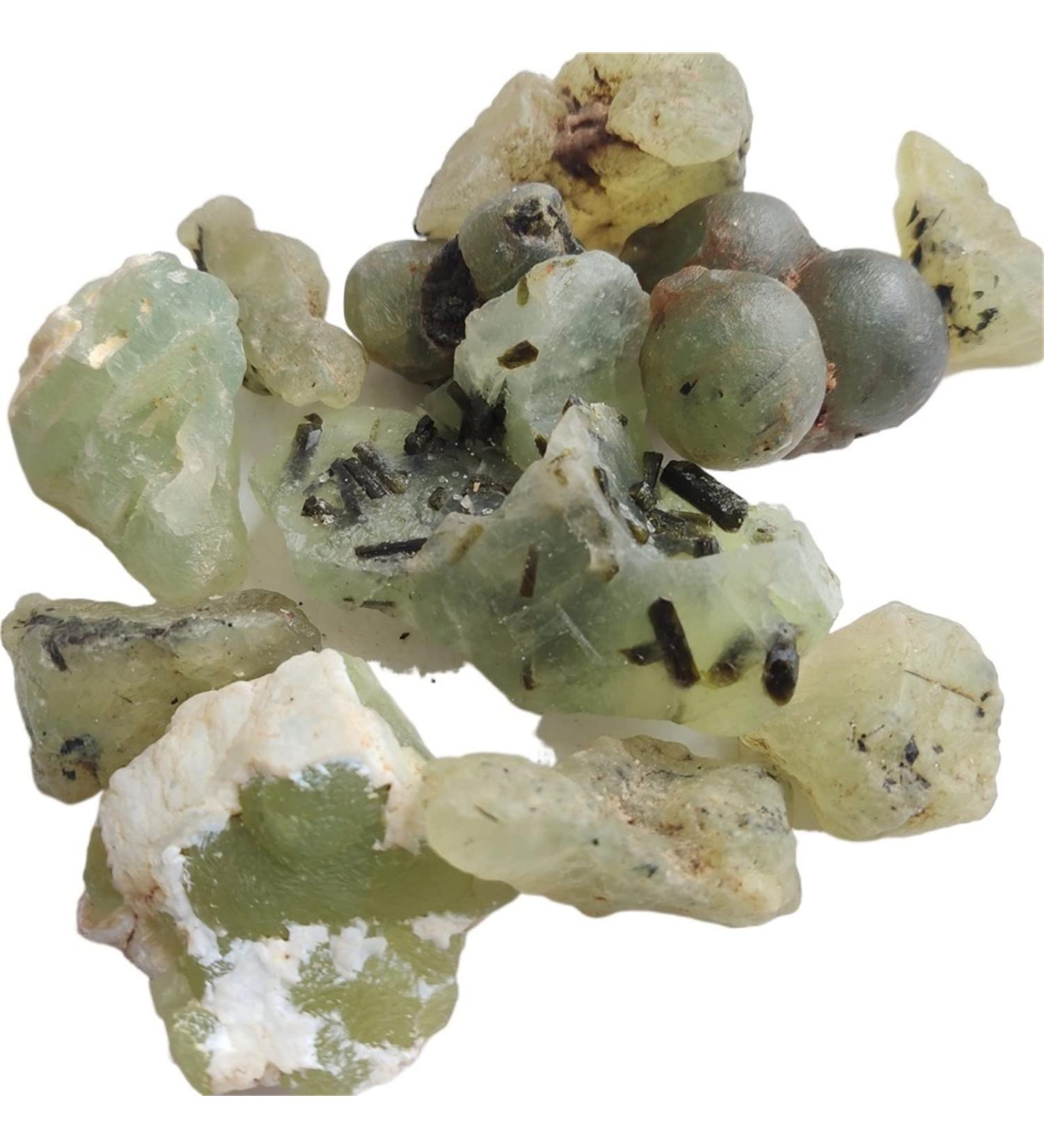 Natural Crystal Rough 100g Natural Prehnite Grapestone Green Prehnite Silicate Minerals Home Decoration Jewelry Processing 2-5cm 80-100g - Buy Online on GoSupps.com