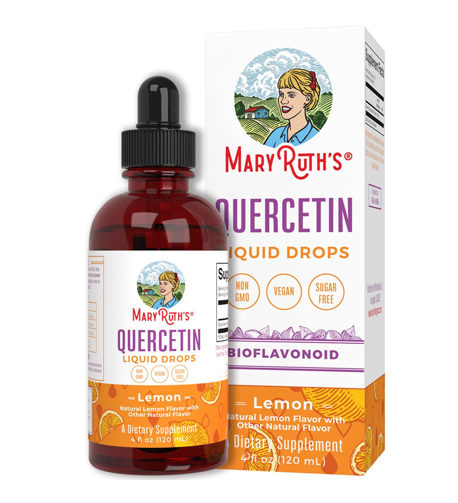 Quercetin 500mg Immune Support Liquid - Sugar Free, Vegan, Non-GMO | Inflammation & Cellular Health Supplement | 4 Fl Oz Drops - Buy Online on GoSupps.com