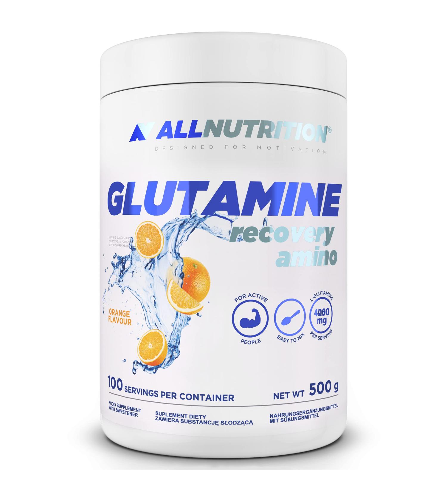 All -Nutrition Glutamine muscle building and regeneration - recovery amino pure L -glutamine taurine - supports muscle growth anabolic processes bodybuilding naturally naturally