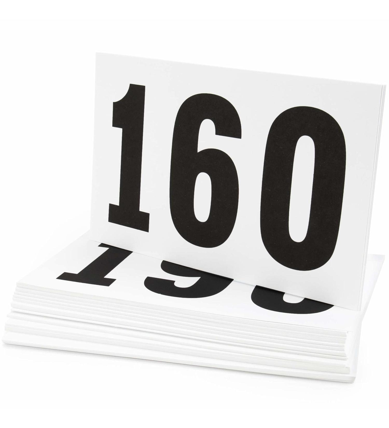 100 Large Durable Race & Competition Number Bibs (101-200) for Running Events - Perfect for 5K, Marathon & Triathlon - Buy Online on GoSupps.com