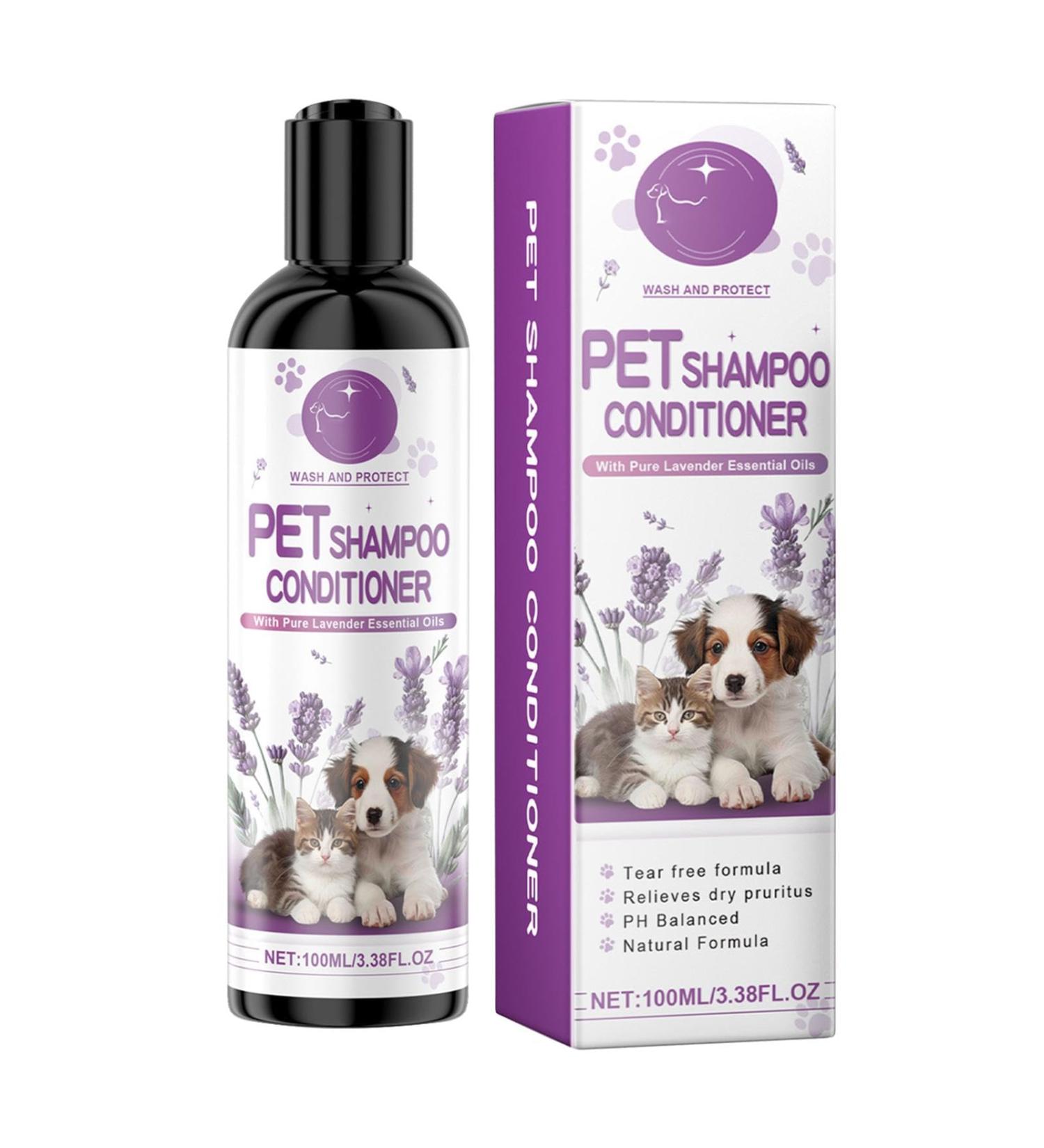 LearnLyrics Pet Conditioner Pet Shampoo for Dogs Natural Lavender Dog Shampoo 100ml Deodorizing Shampoo for Puppies - Buy Online on GoSupps.com