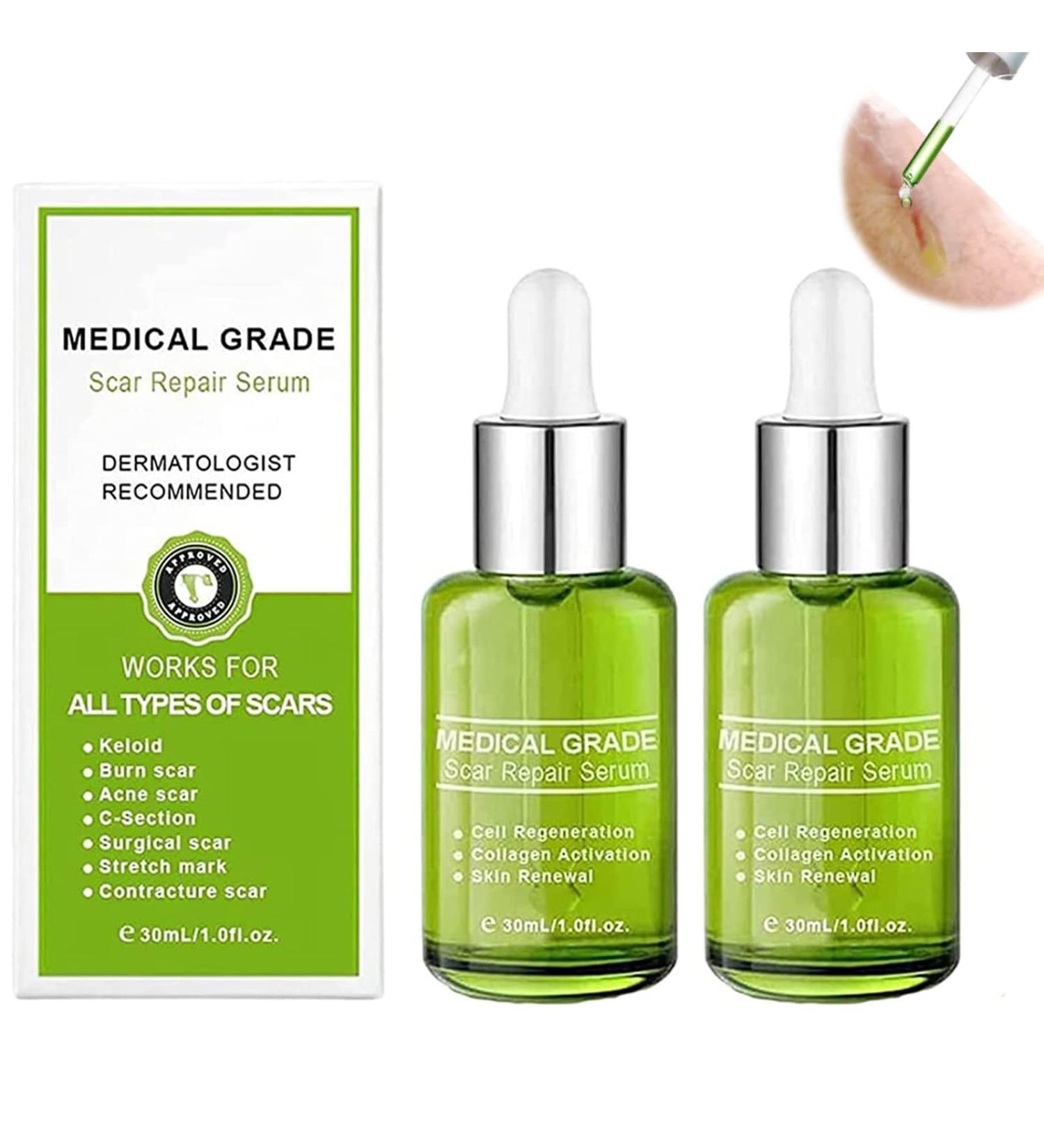 Goopgen Advanced Scar Repair Serum - Medical Grade Scar Removal Treatment for All Types of Scars (2Pcs) - Buy Online on GoSupps.com