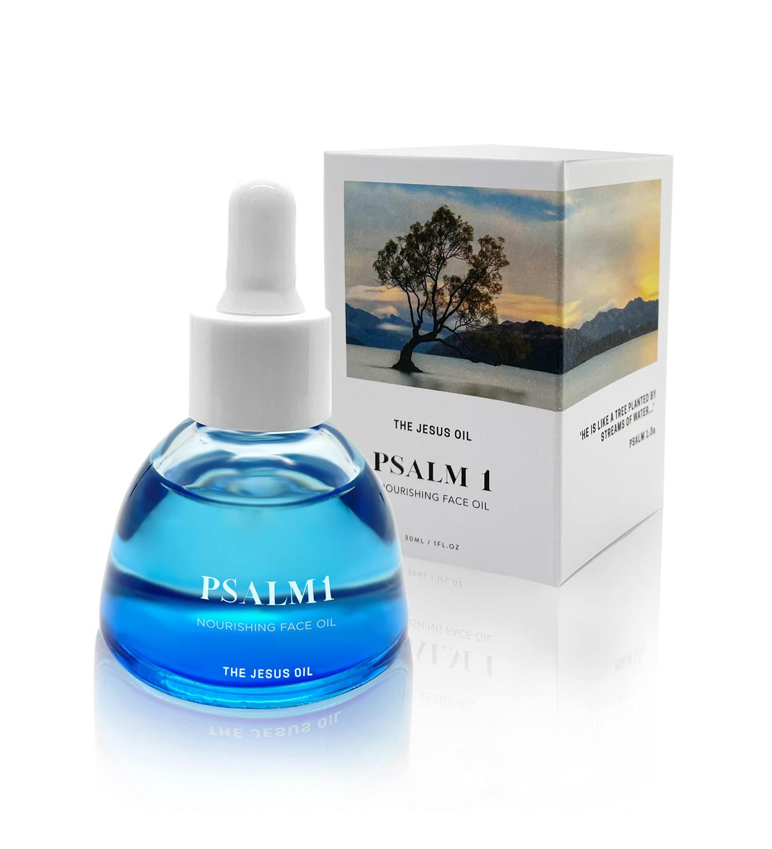 Psalm 1 Nourishing Face Oil | 100% Organic German Blue Chamomile Juniper Berry & Lavender | All Natural for Sensitive Skin | Cruelty-Free 30ml - Buy Online on GoSupps.com