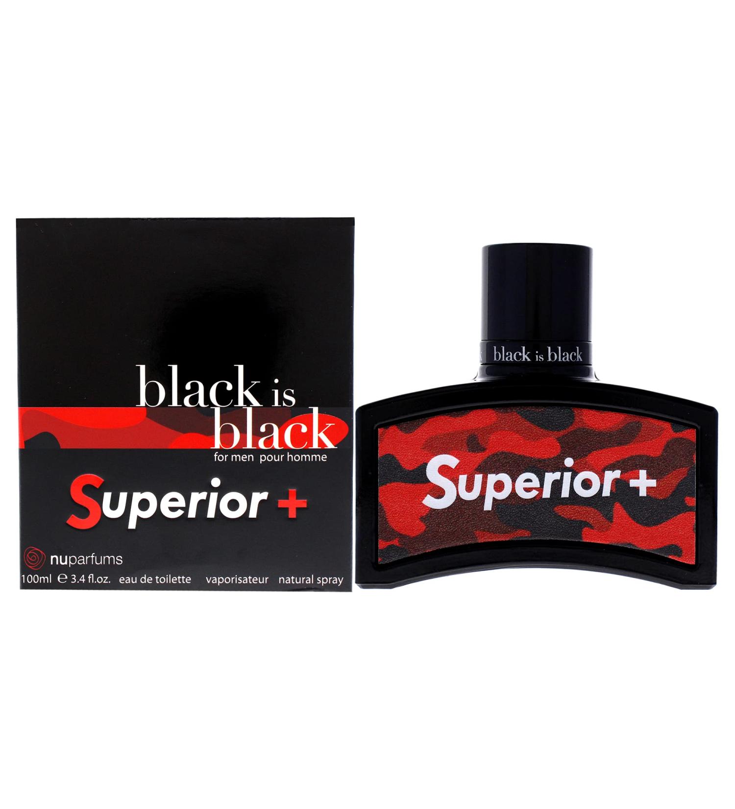 NU Parfums Black Is Black Superior Plus for Men Eau de Toilette Spray 3.4 Ounce 3.4 Ounce (Pack of 1) - Buy Online on GoSupps.com
