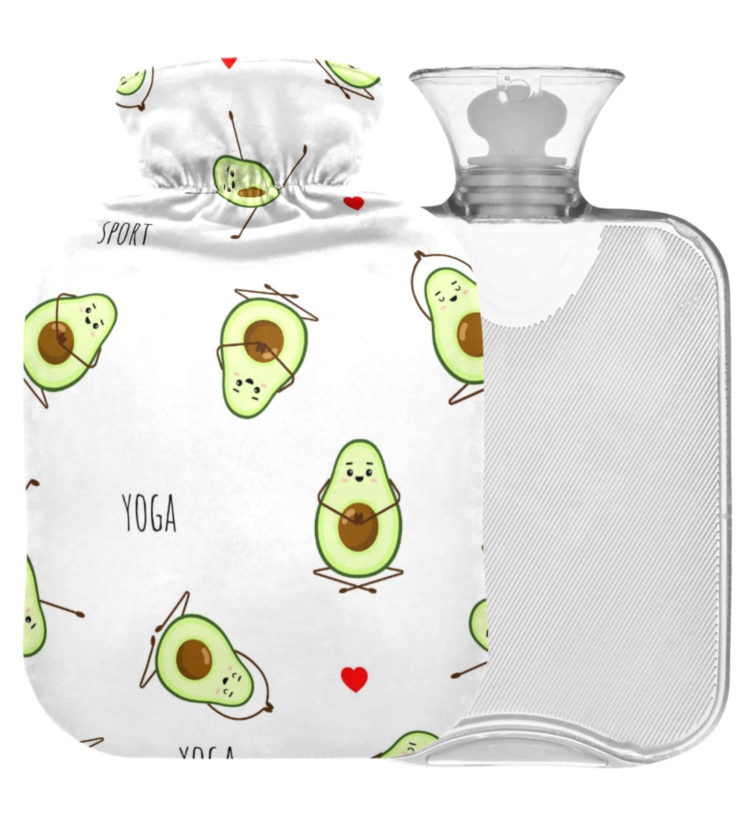 NAANLE YOGA Avocado Hot Water Bottle 1L - Transparent Heat & Cold Therapy for Pain Relief - Buy Online on GoSupps.com