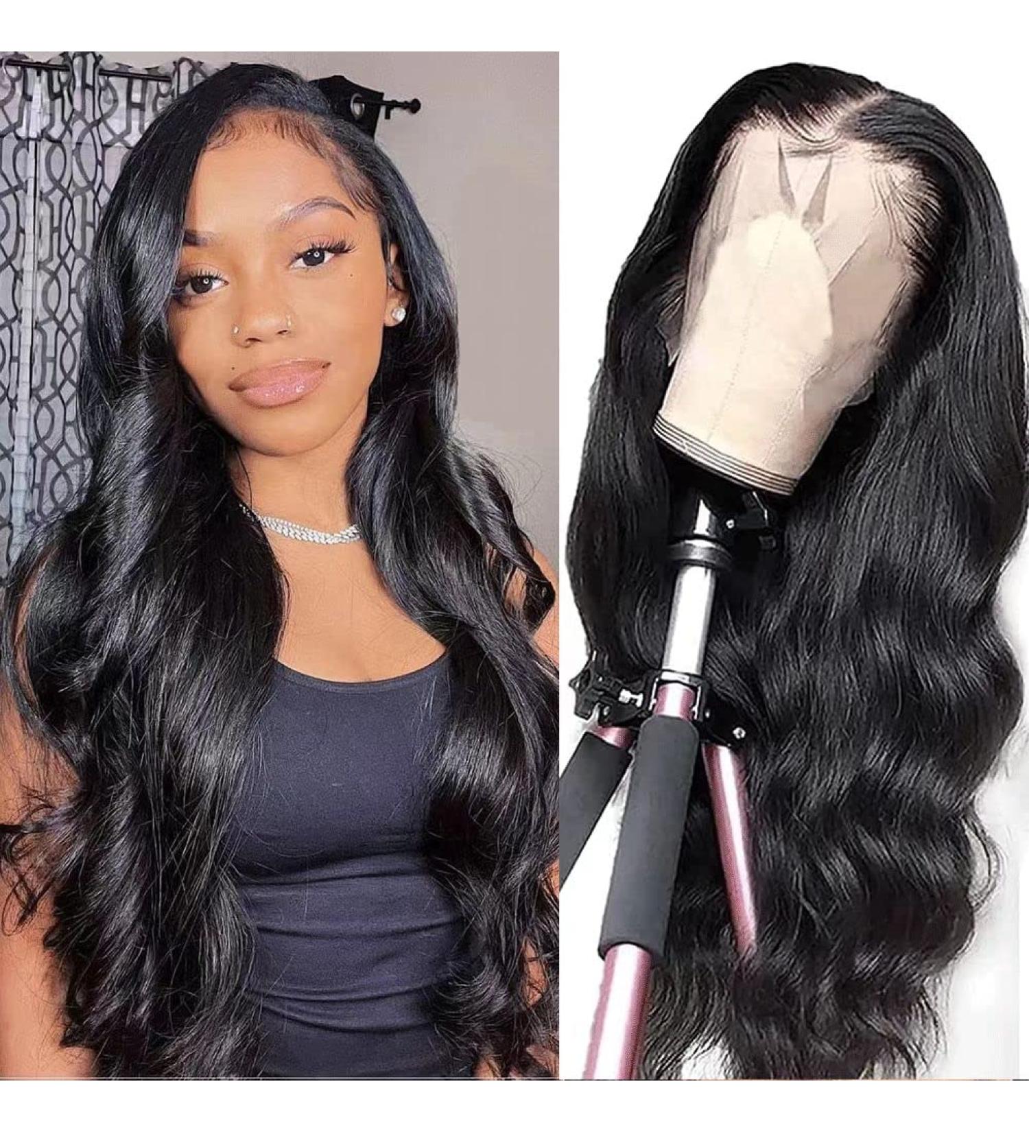 MEIKING 28 Inch Body Wave Human Hair Lace Front Wig - 180% Density, HD Lace, Pre Plucked, Glueless for Black Women - Buy Online on GoSupps.com